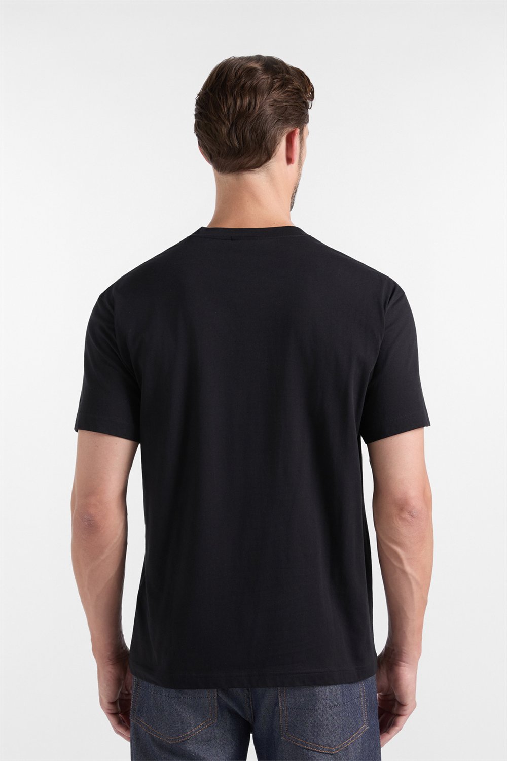 Harmont Blaine T Shirt In Jersey Blaine St Erkek Bisiklet Yaka T-Shirt Siyah