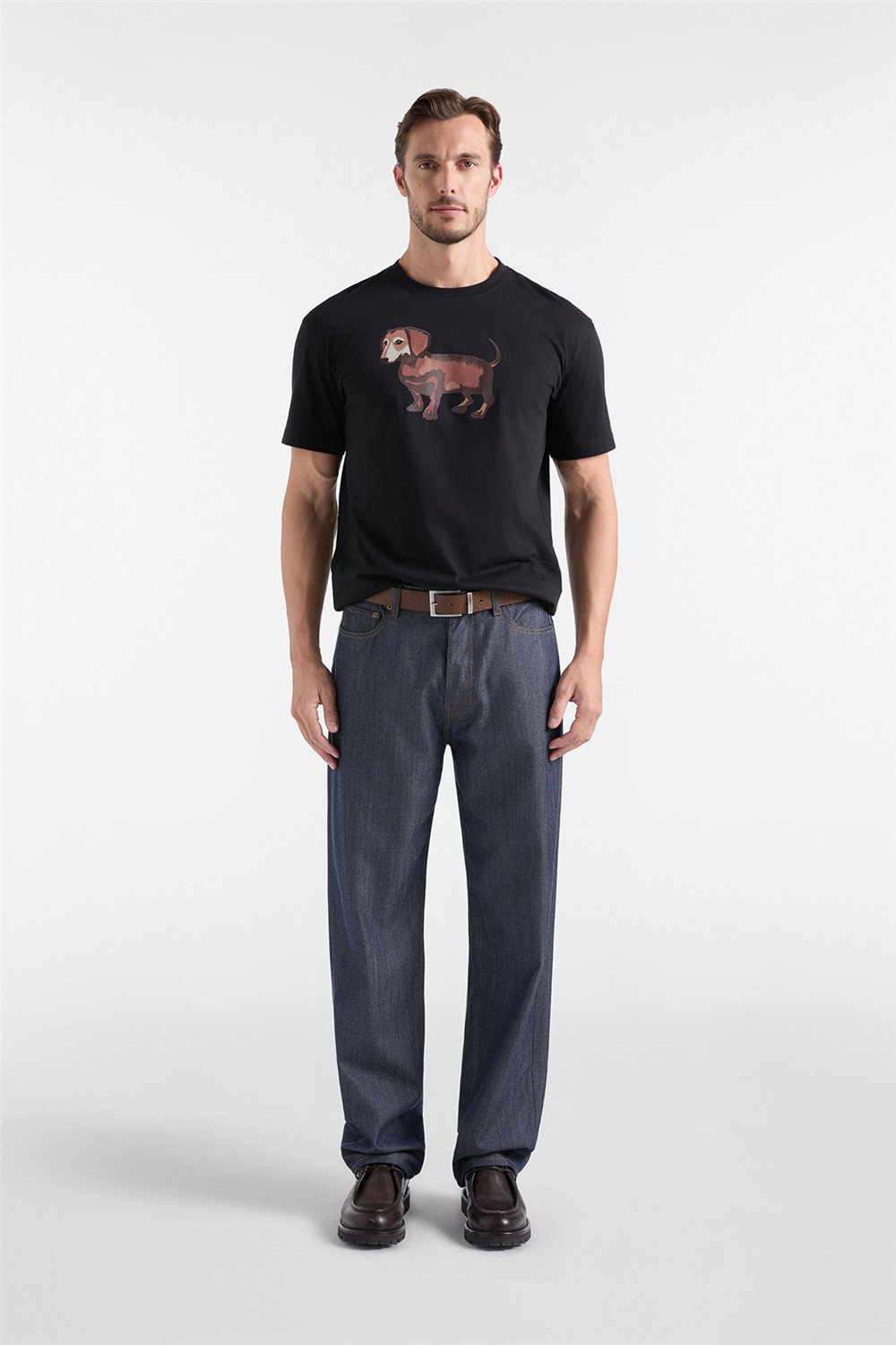 Harmont Blaine T Shirt In Jersey Blaine St Erkek Bisiklet Yaka T-Shirt Siyah