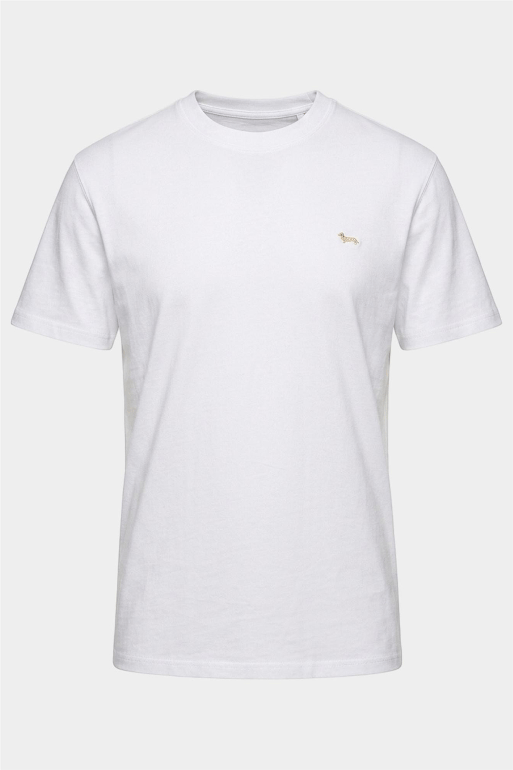 Harmont Blaine T Shirt In Jersey Con Basso Erkek Bisiklet Yaka T-Shirt Beyaz