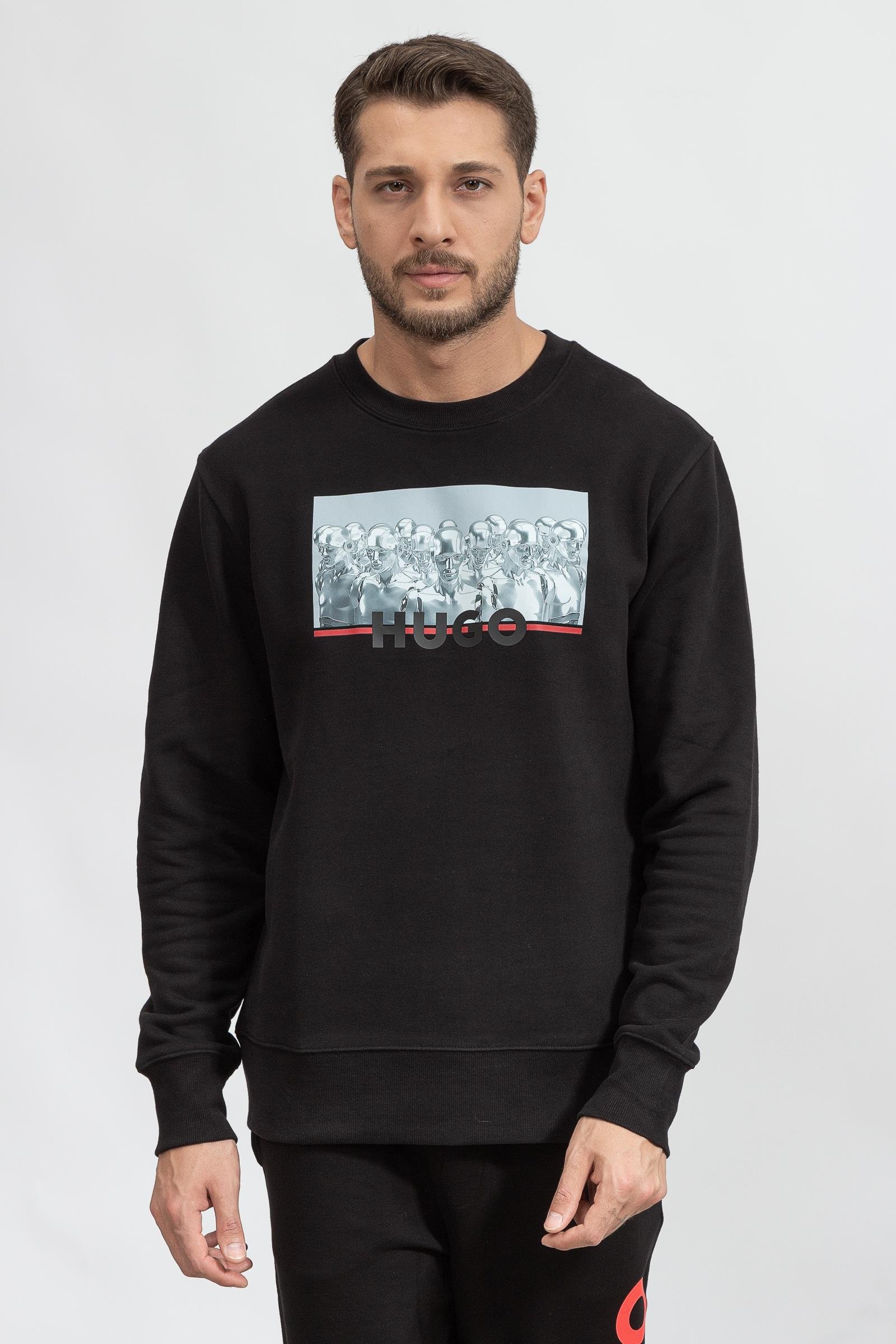 Hugo Deynolds Erkek Bisiklet Yaka Sweatshirt