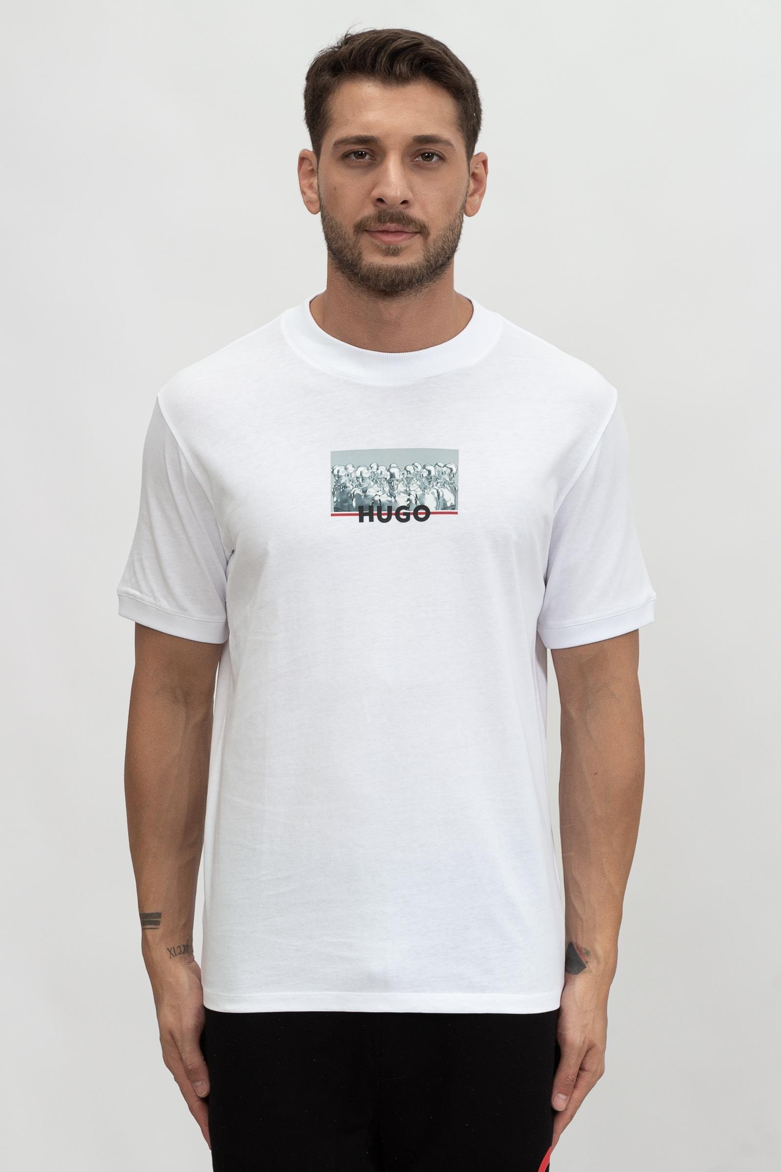 Hugo Dilliam Erkek Bisiklet Yaka T-Shirt