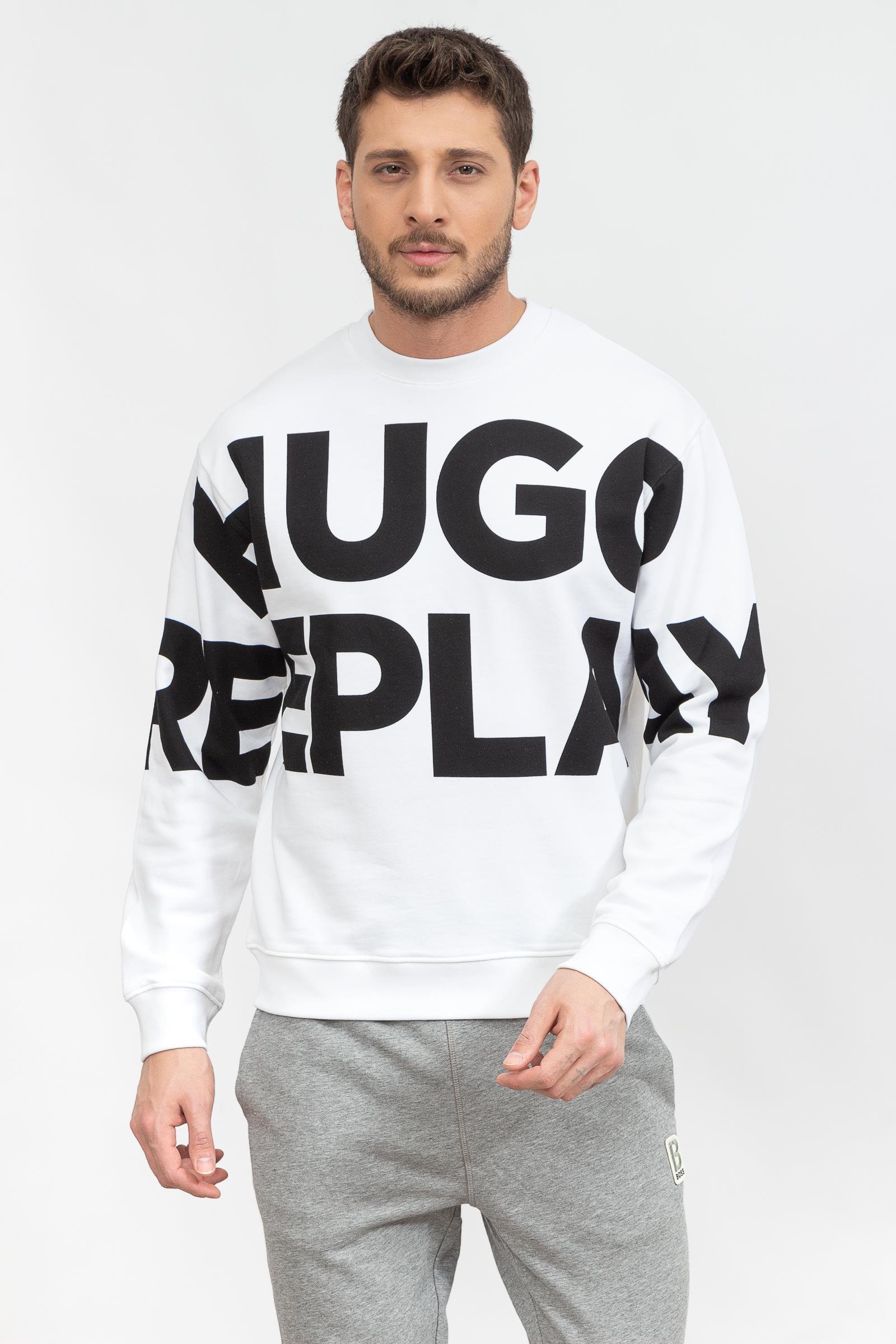 Hugo Dweat3 Erkek Bisiklet Yaka Sweatshirt