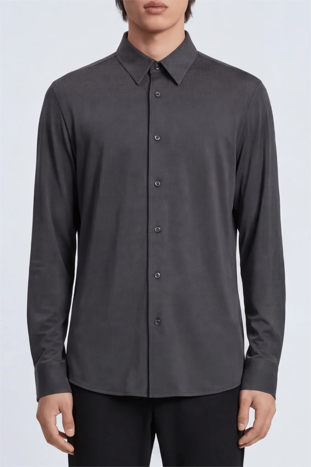Isaora Extra Light Tech Shirt LS Regular Erkek Gömlek Gri