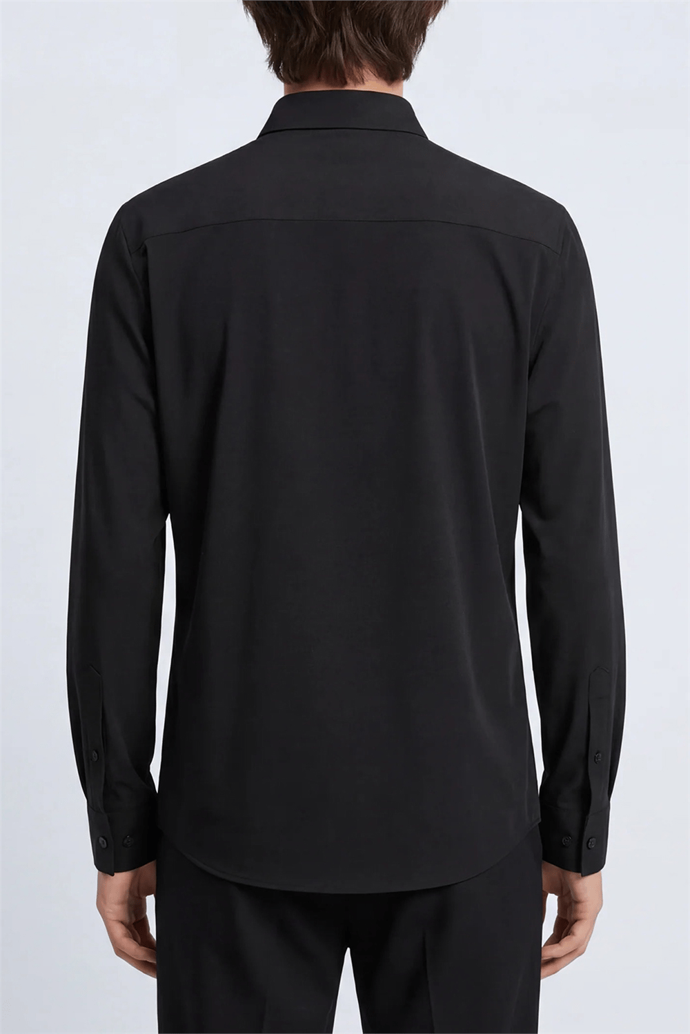 Isaora Extra Light Tech Shirt LS Regular Erkek Gömlek Siyah