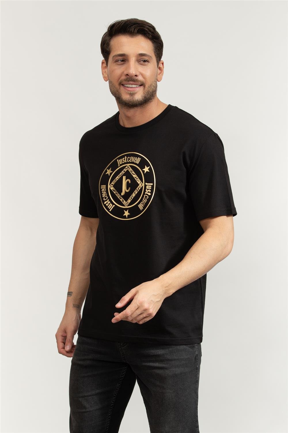 Just Cavalli Erkek Bisiklet Yaka T-Shirt