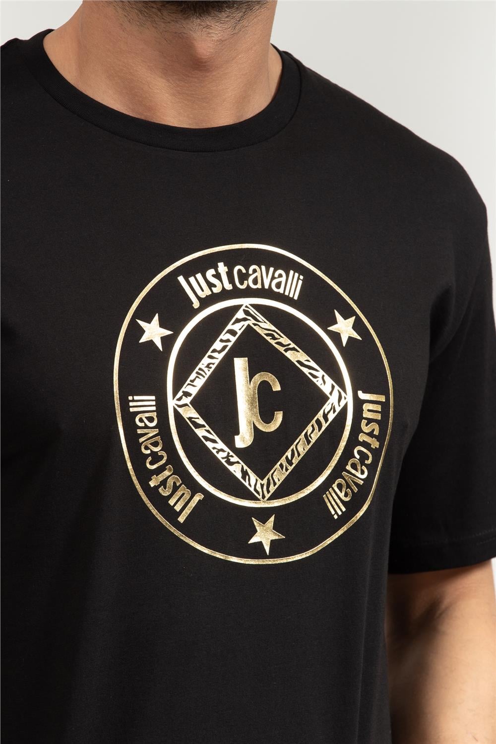 Just Cavalli Erkek Bisiklet Yaka T-Shirt