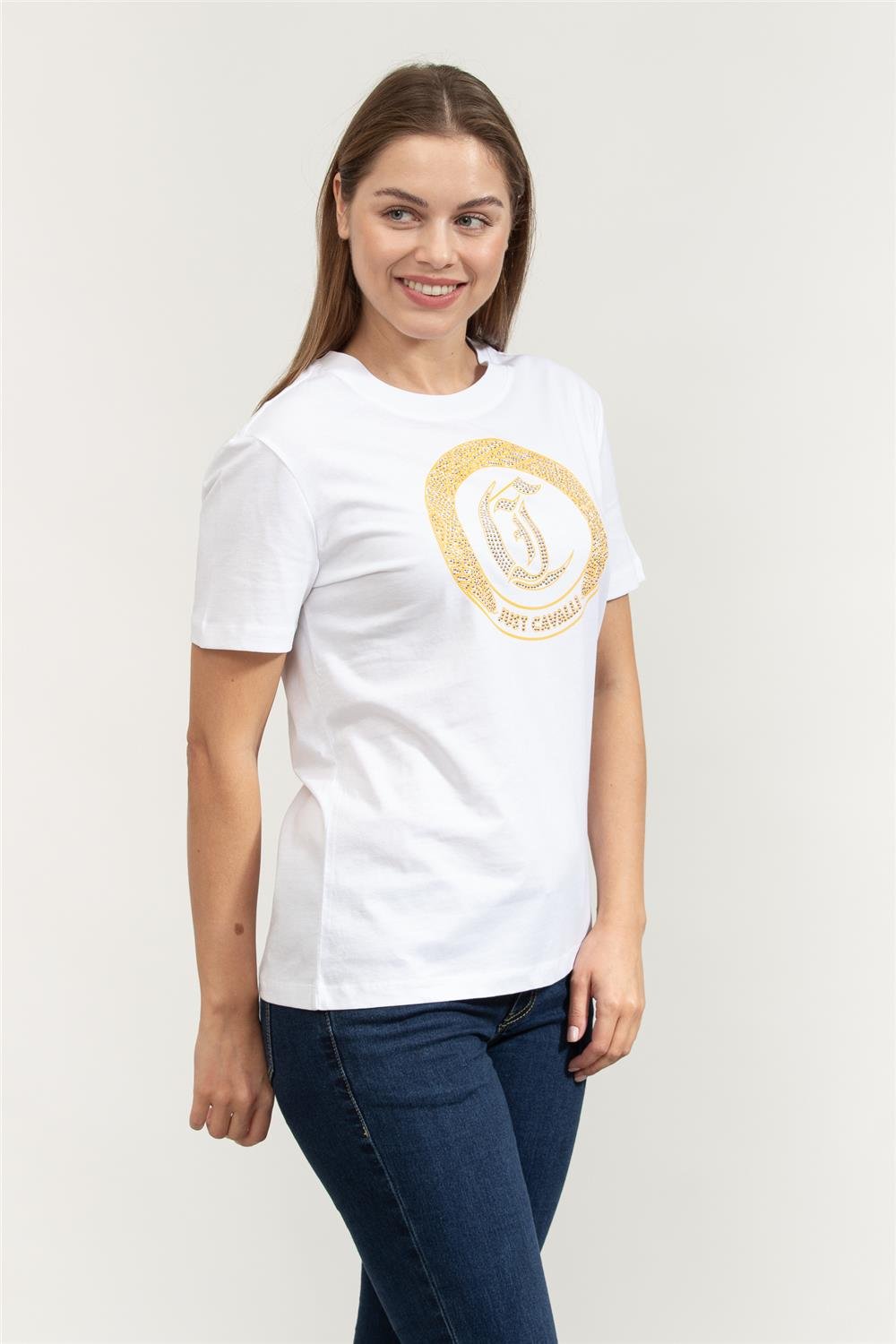 Just Cavalli Kadın Bisiklet Yaka T-Shirt