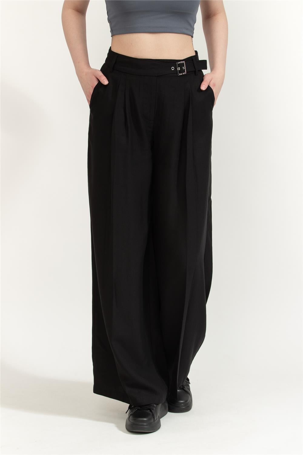Karl Lagerfeld Belt Detail Daily Pants Kadın Pantolon