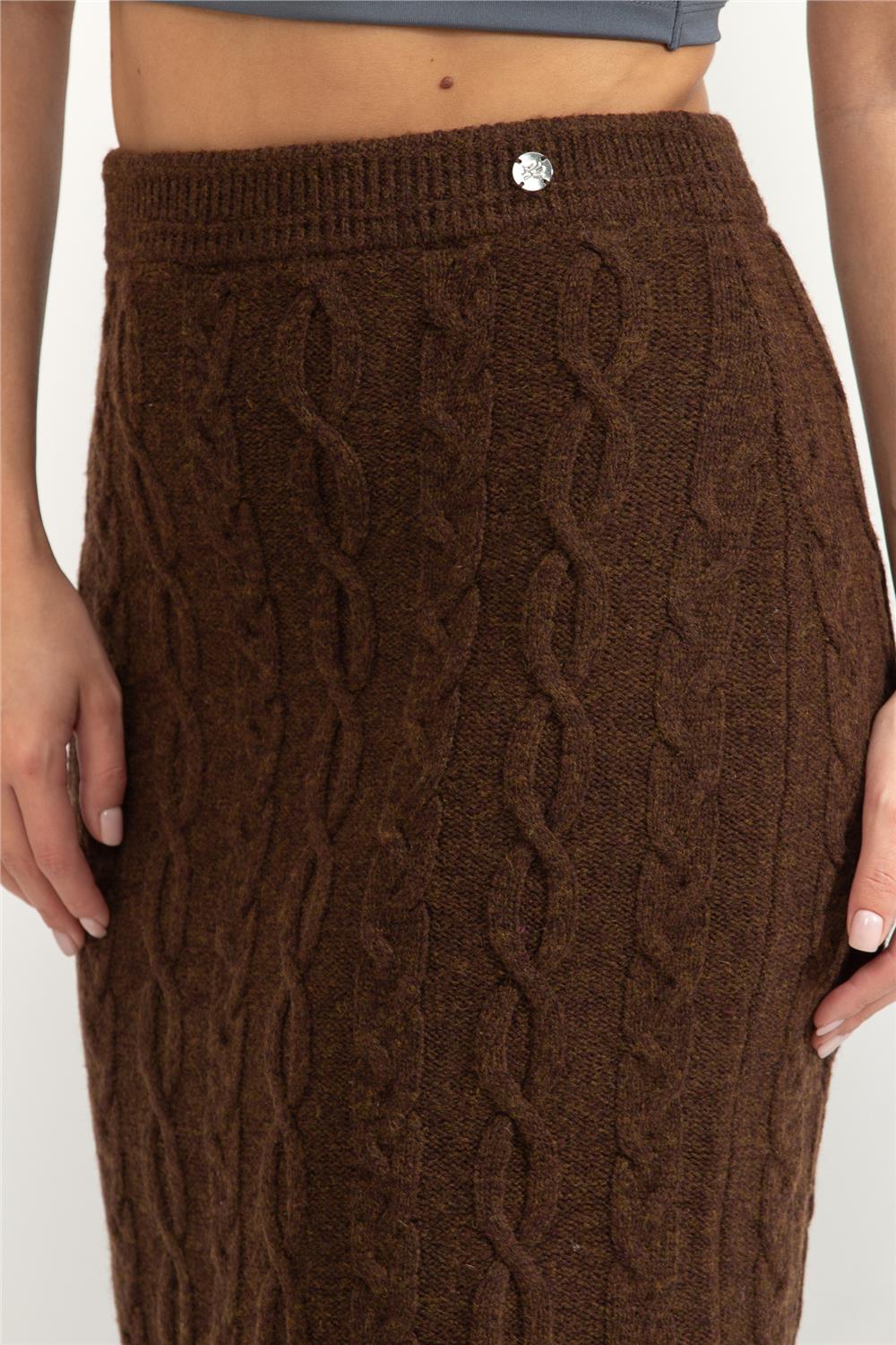 Karl Lagerfeld Cable Knit Kadın Etek