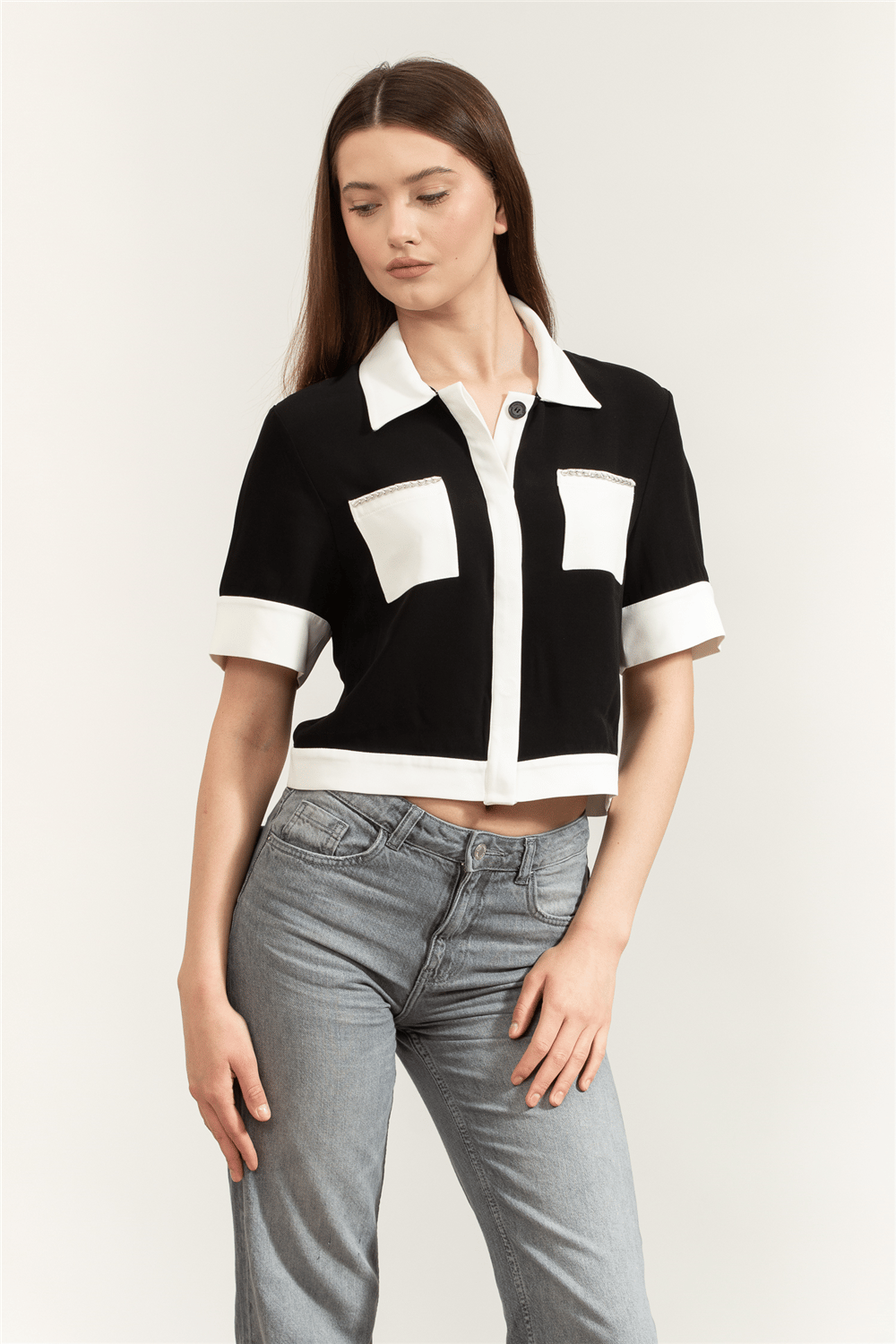 Karl Lagerfeld Chain Detail Jacket Kadın Ceket Siyah