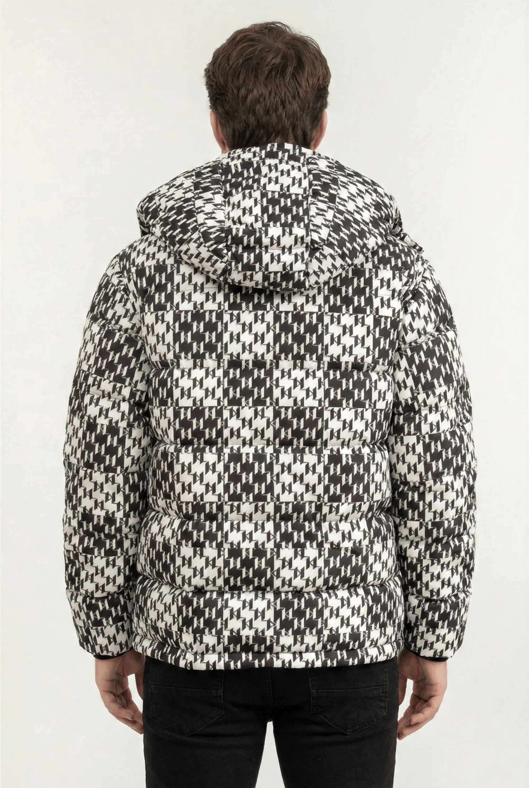 Karl Lagerfeld Check Down Erkek Mont