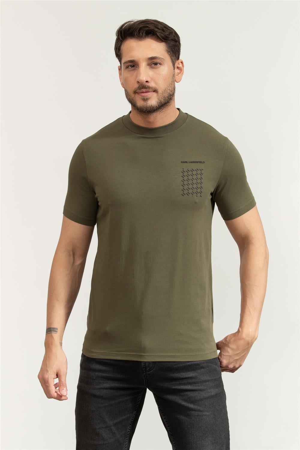 Karl Lagerfeld Crewneck Erkek Bisiklet Yaka T-Shirt