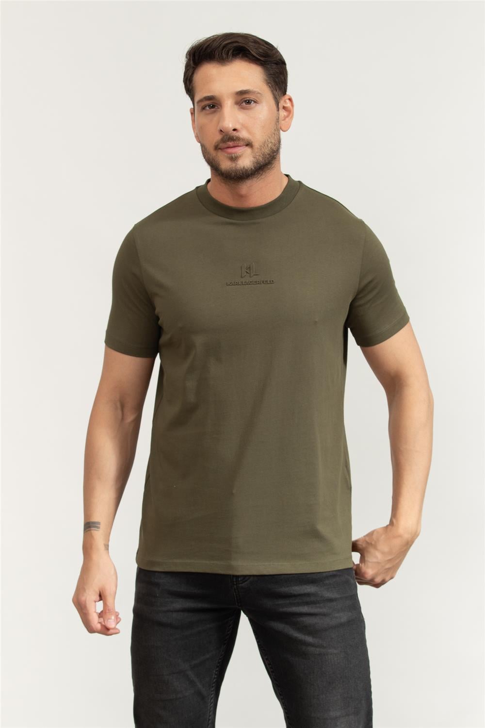 Karl Lagerfeld Crewneck Erkek Bisiklet Yaka T-Shirt