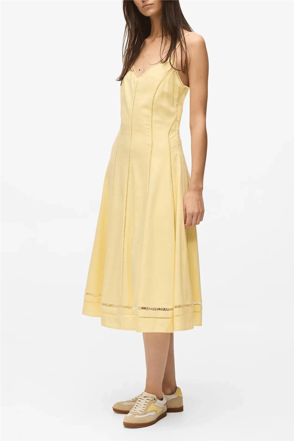 Karl Lagerfeld Embroidery Detail Dress Kadın Elbise