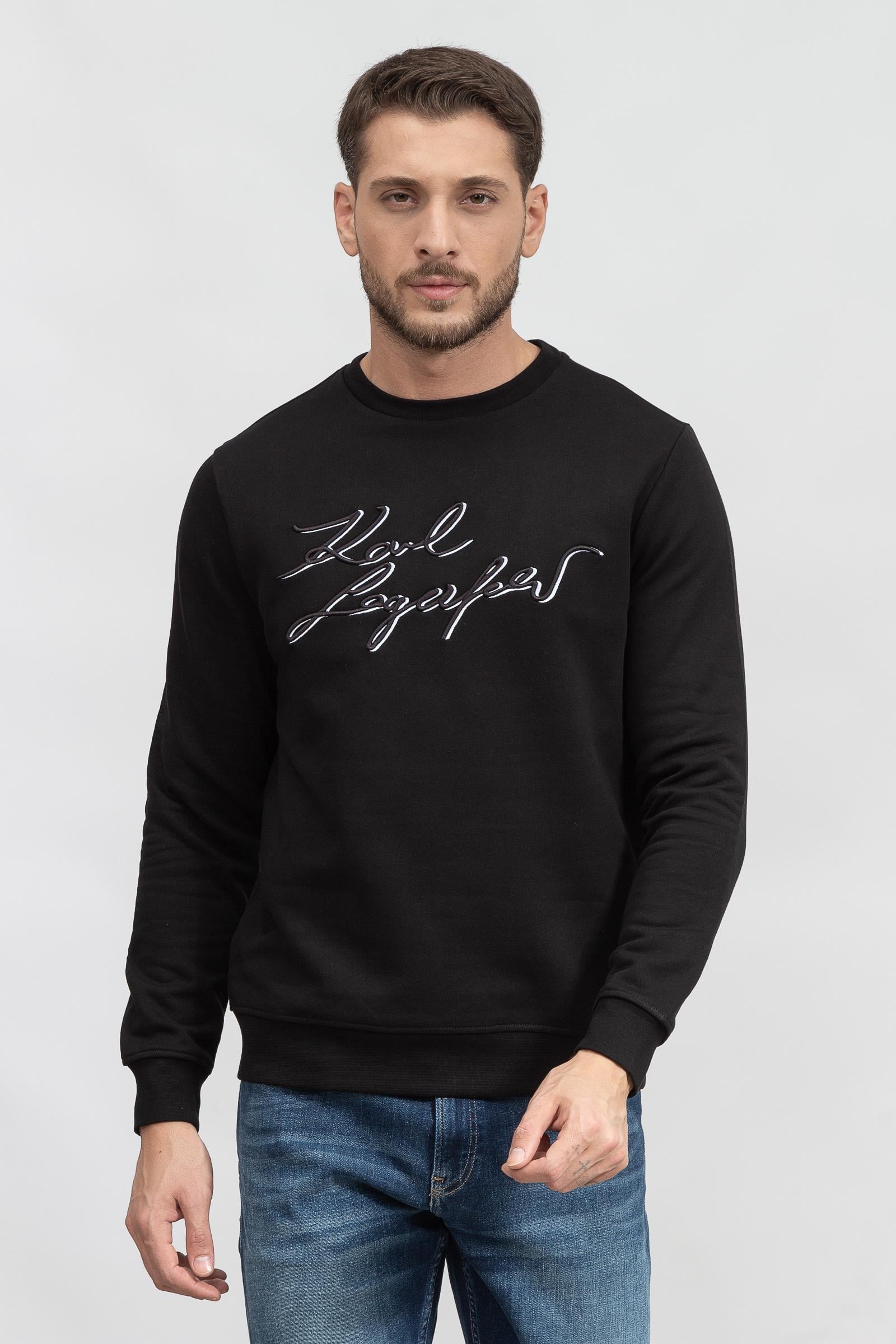 Karl Lagerfeld Erkek Bisiklet Yaka Sweatshirt