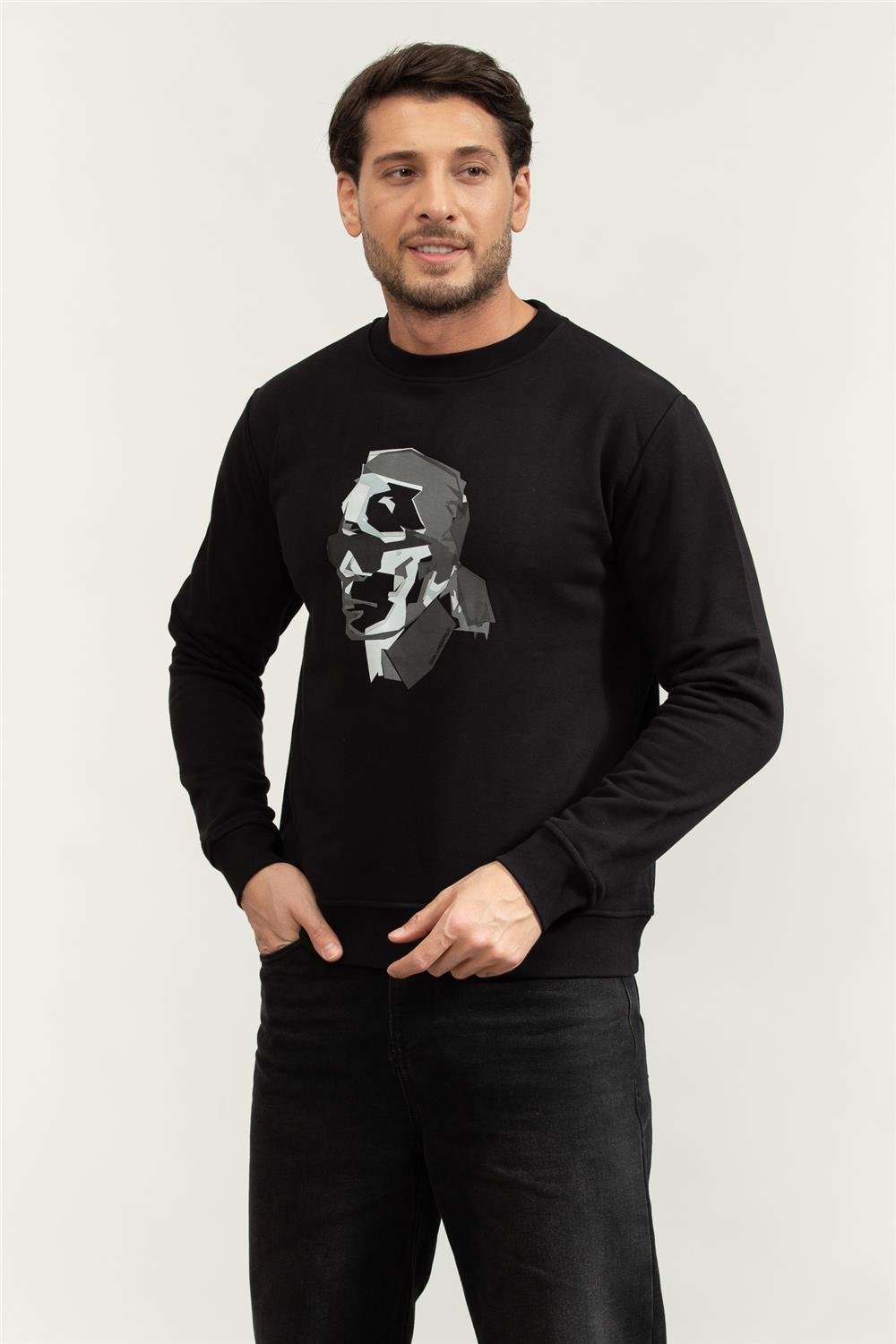 Karl Lagerfeld Erkek Bisiklet Yaka Sweatshirt