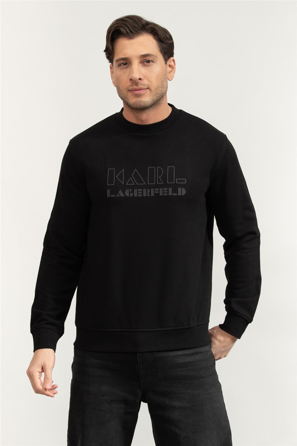 Karl Lagerfeld Erkek Bisiklet Yaka Sweatshirt