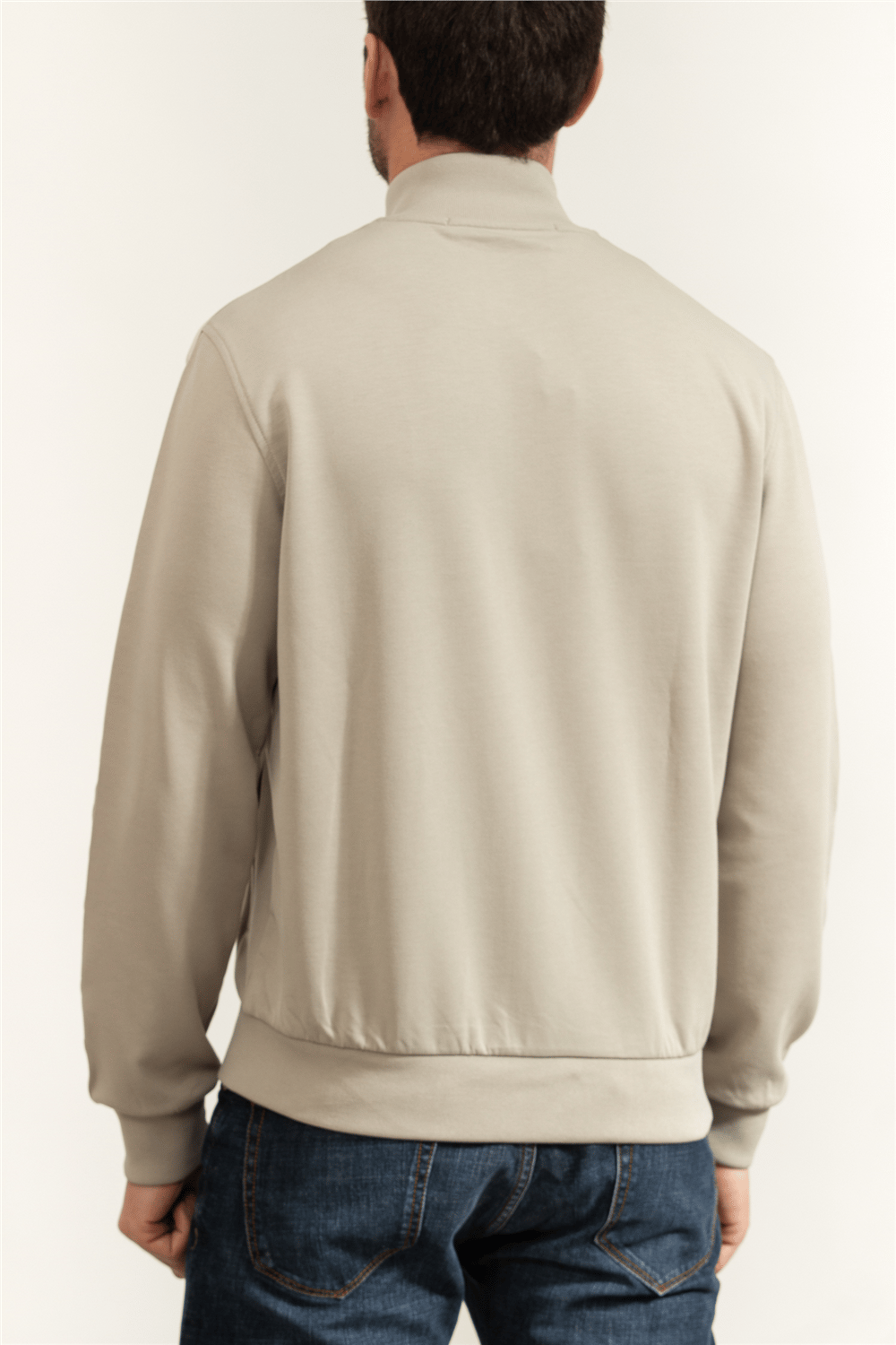 Karl Lagerfeld Erkek Fermuarlı Sweatshirt Kum beji
