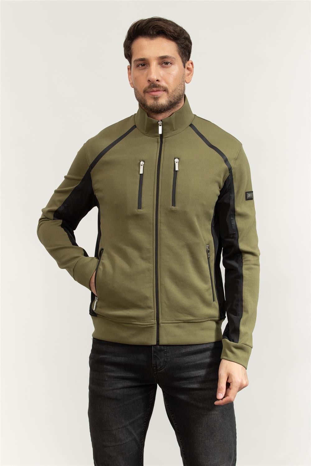 Karl Lagerfeld Erkek Fermuarlı Sweatshirt