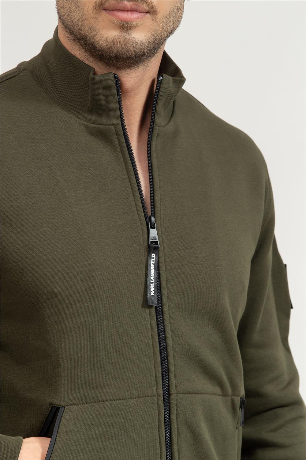 Karl Lagerfeld Erkek Fermuarlı Sweatshirt