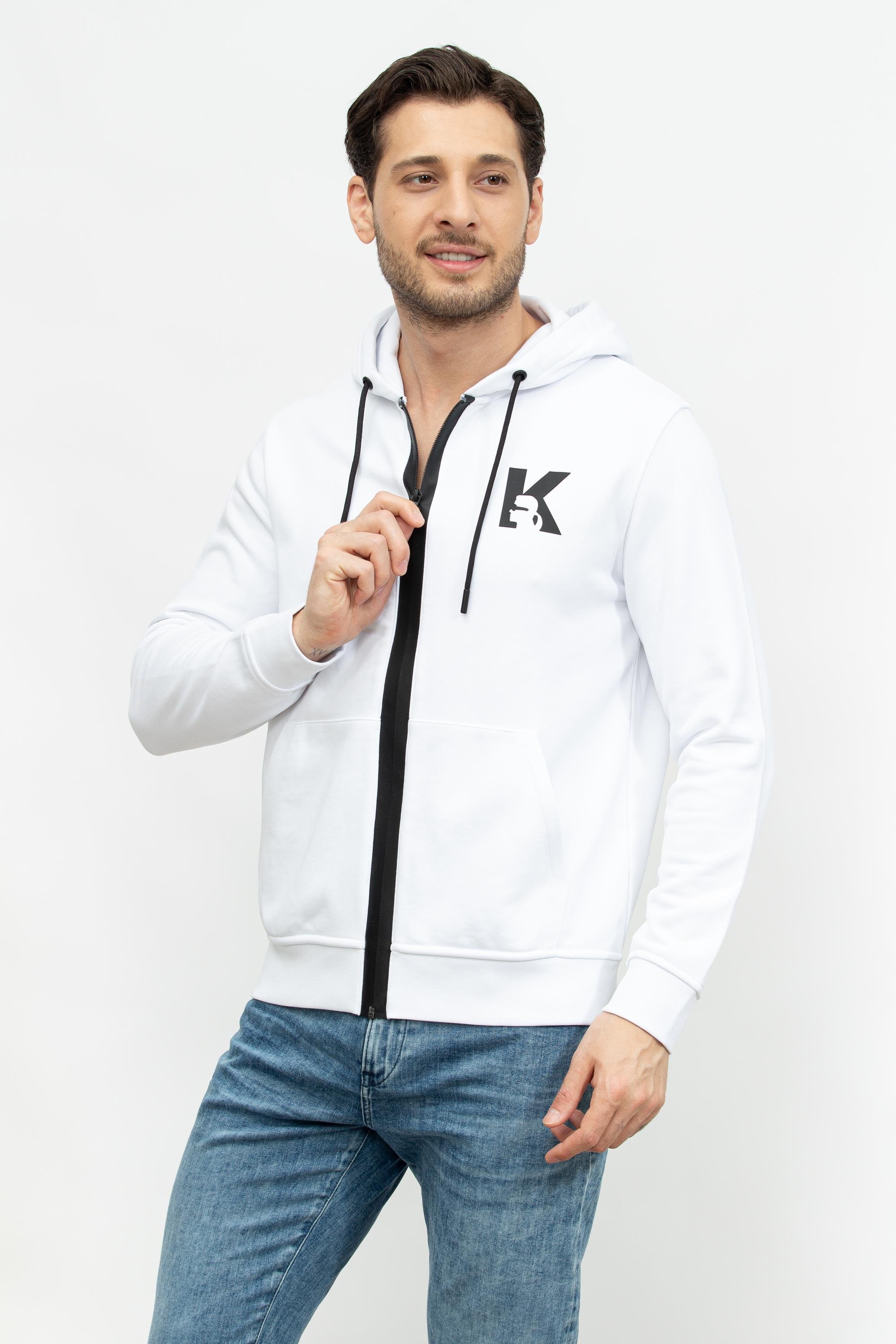 Karl Lagerfeld Erkek Fermuarlı Sweatshirt