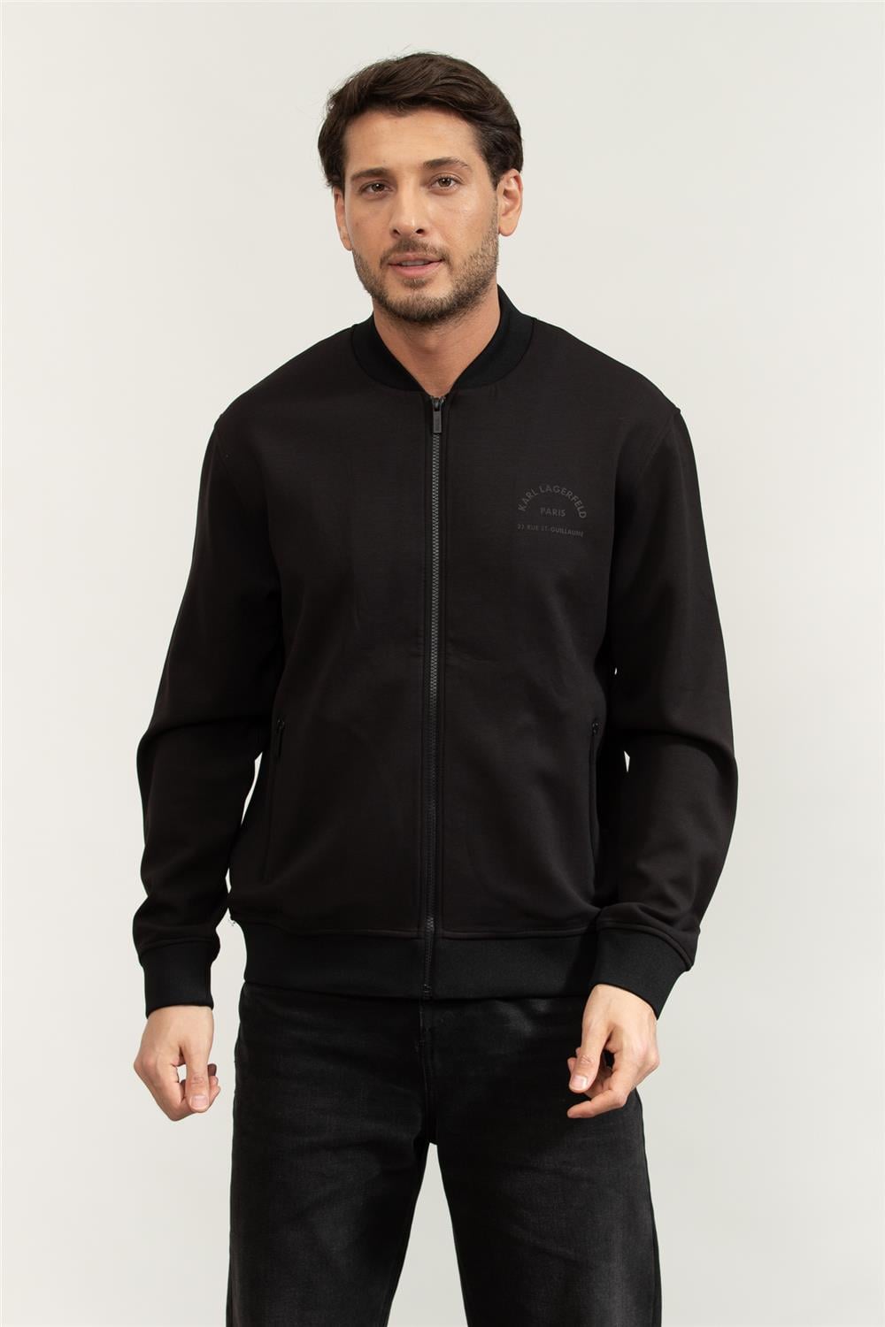 Karl Lagerfeld Erkek Fermuarlı Sweatshirt