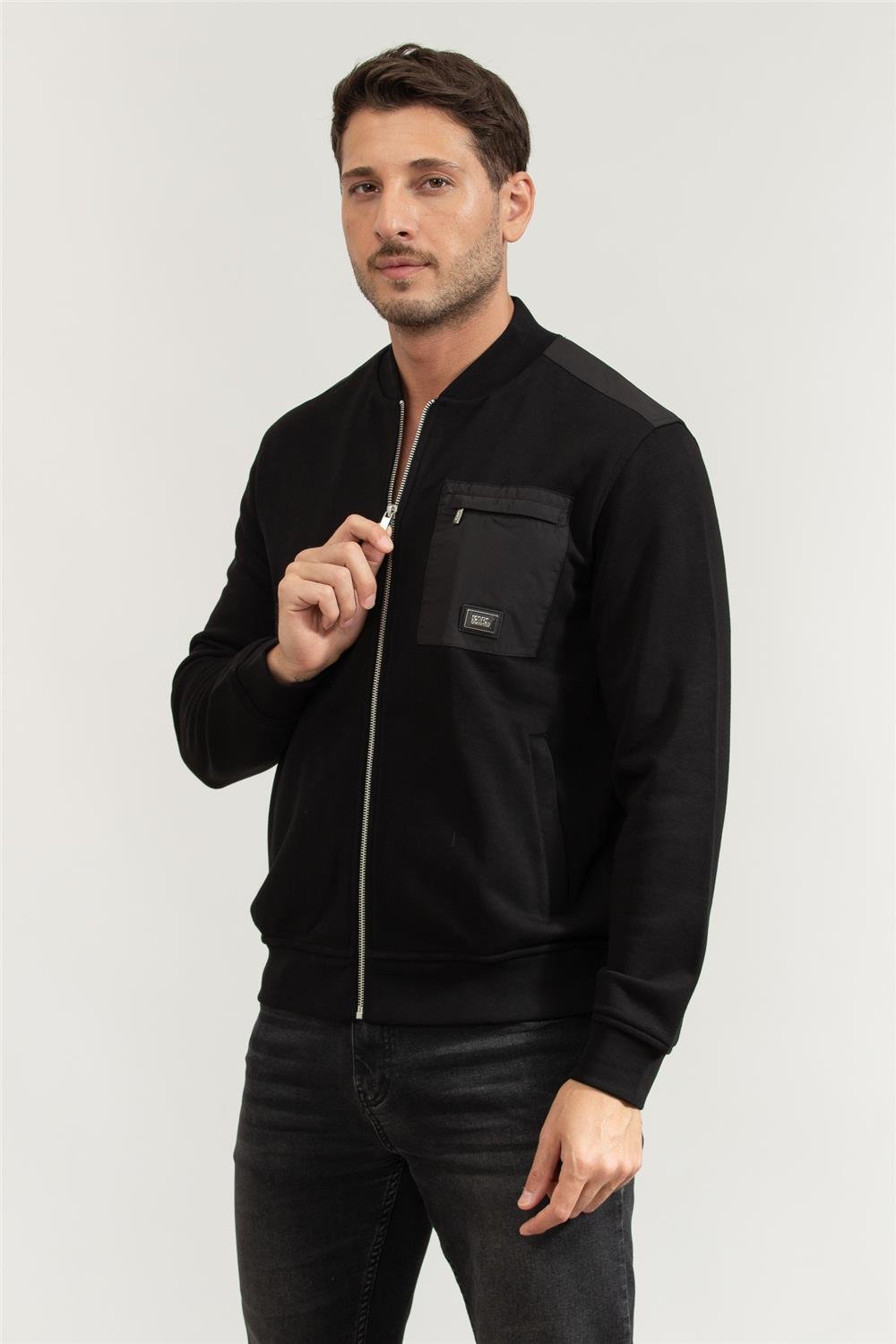 Karl Lagerfeld Erkek Fermuarlı Sweatshirt