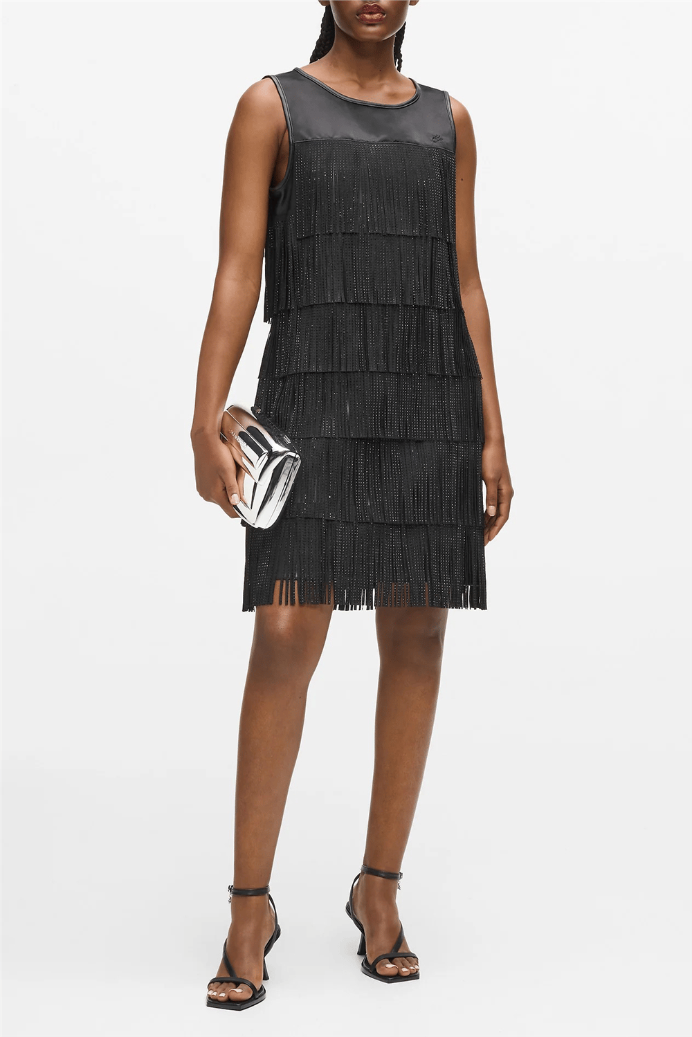 Karl Lagerfeld Fringe Kadın Elbise Siyah