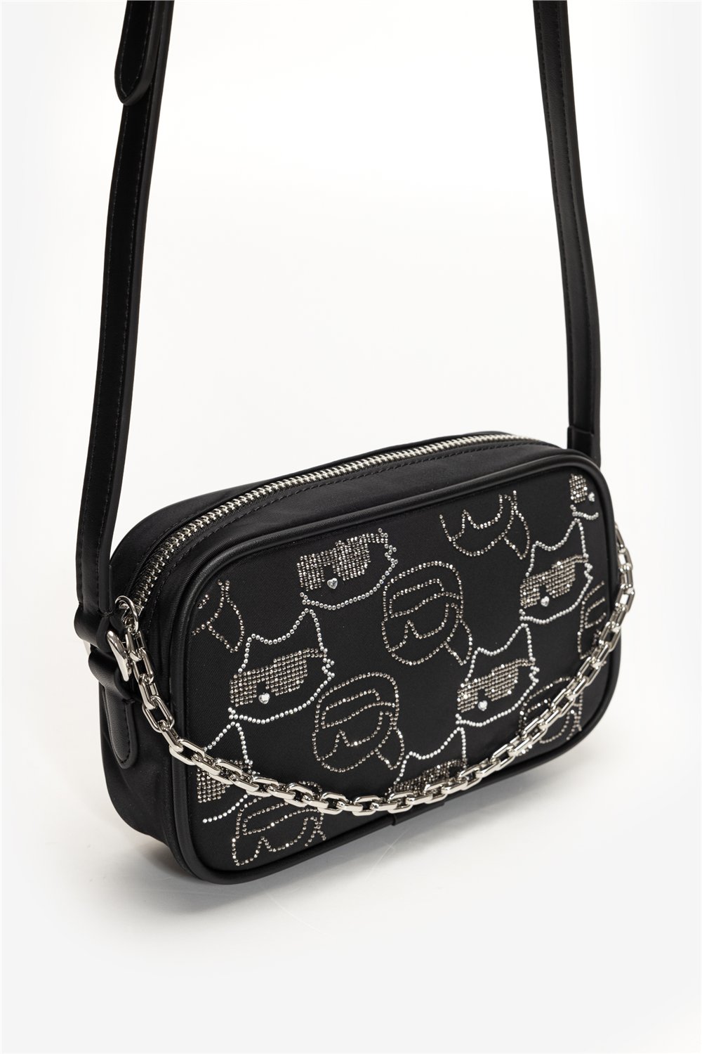 Karl Lagerfeld Ikon Nylon Kadın Mini Omuz Çantası