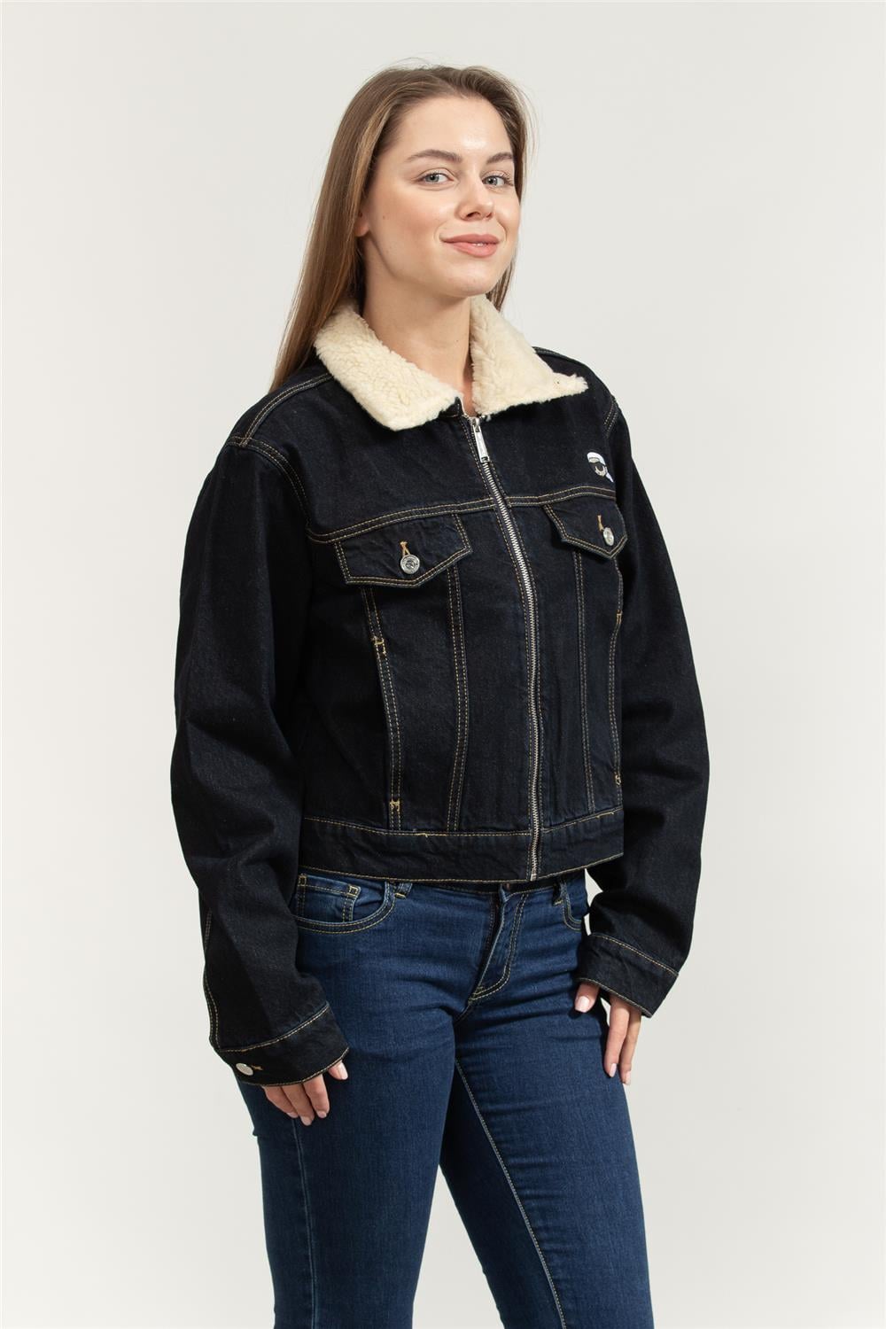 Karl Lagerfeld Ikon Patch Kadın Jean Pantolon