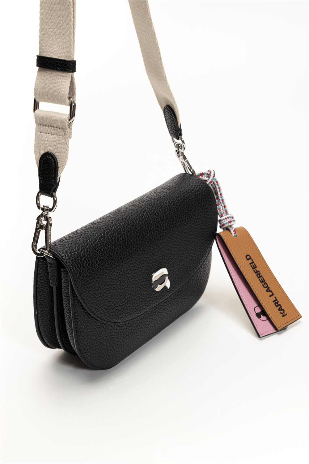 Karl Lagerfeld Ikon Pebble Flap Kadın Omuz Çantası