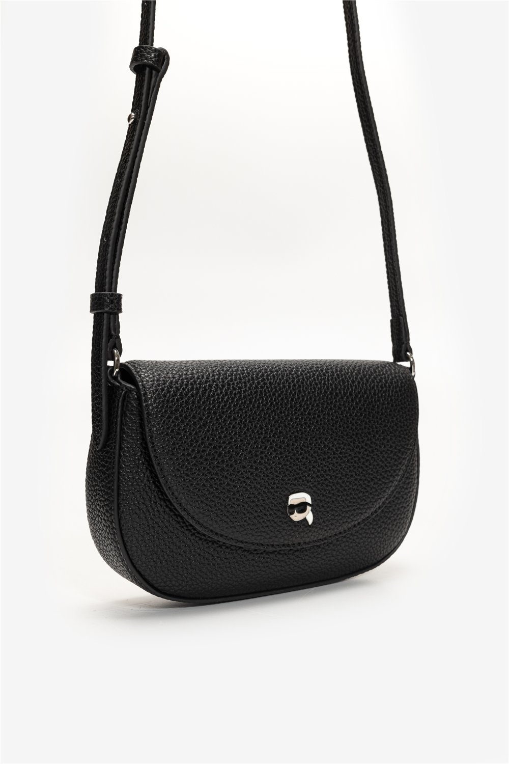 Karl Lagerfeld Ikon Pebble Pin Flap Kadın Mini Omuz Çantası