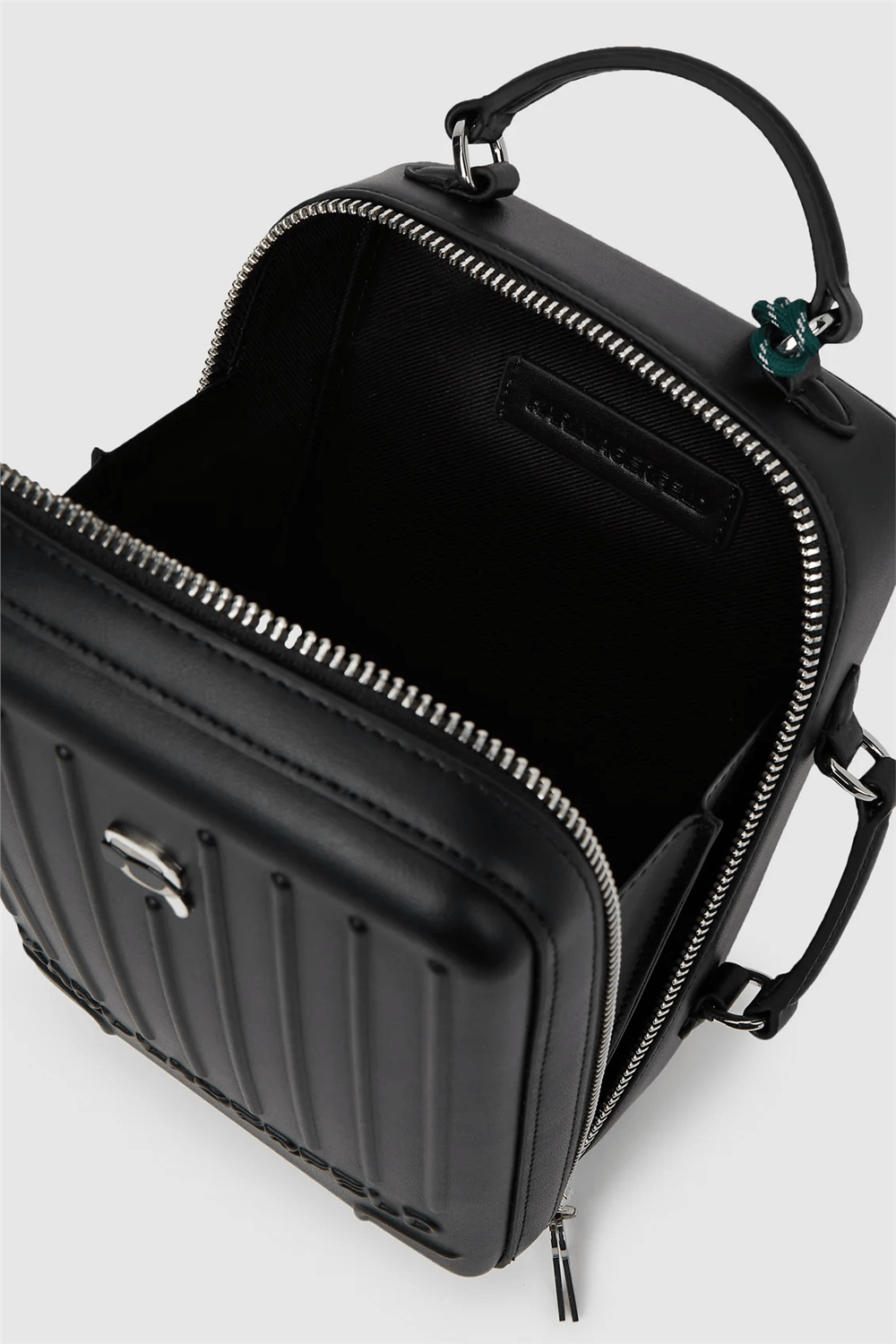 Karl Lagerfeld Ikon Suitcase Crossbody Kadın Omuz Çantası Siyah