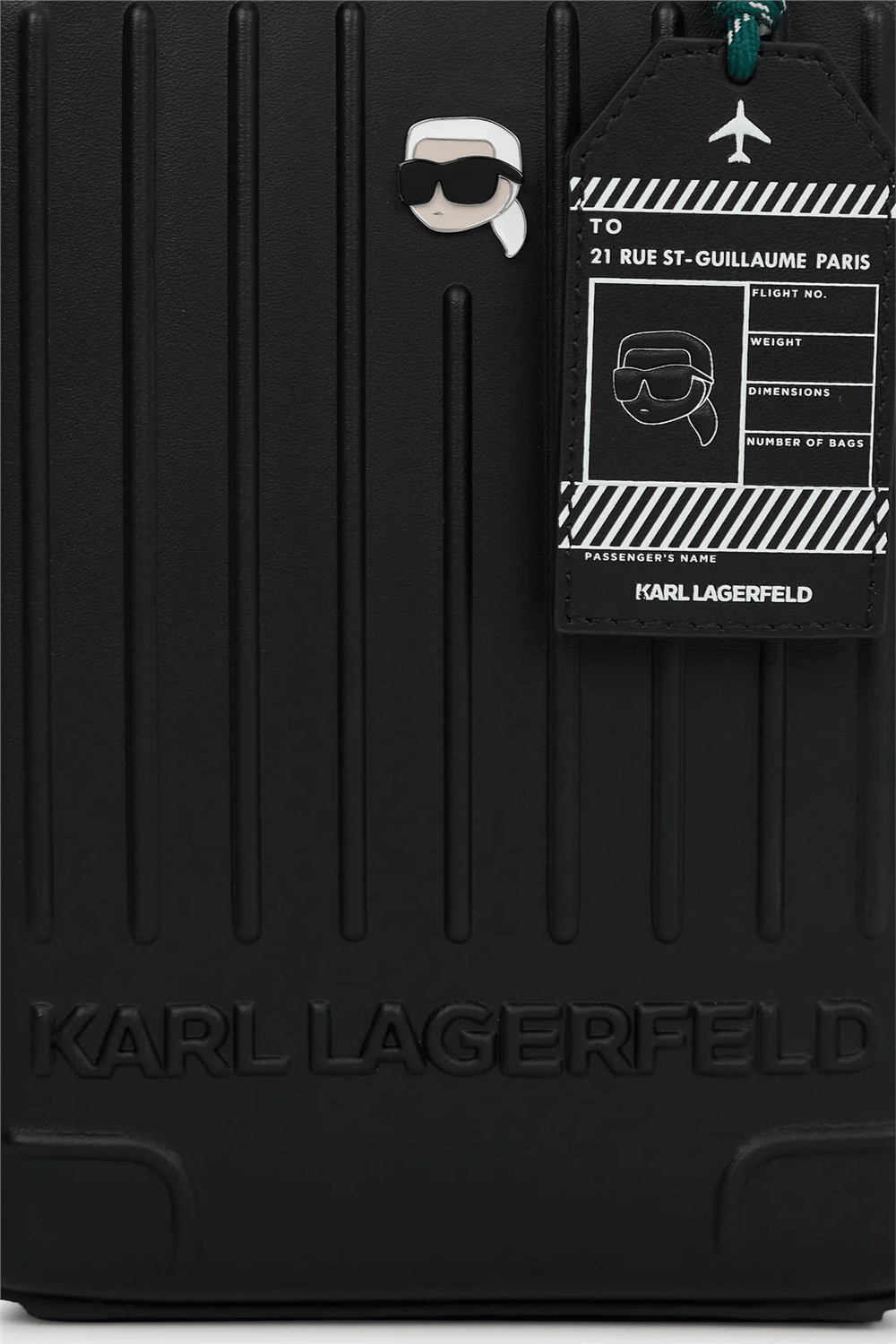Karl Lagerfeld Ikon Suitcase Crossbody Kadın Omuz Çantası Siyah