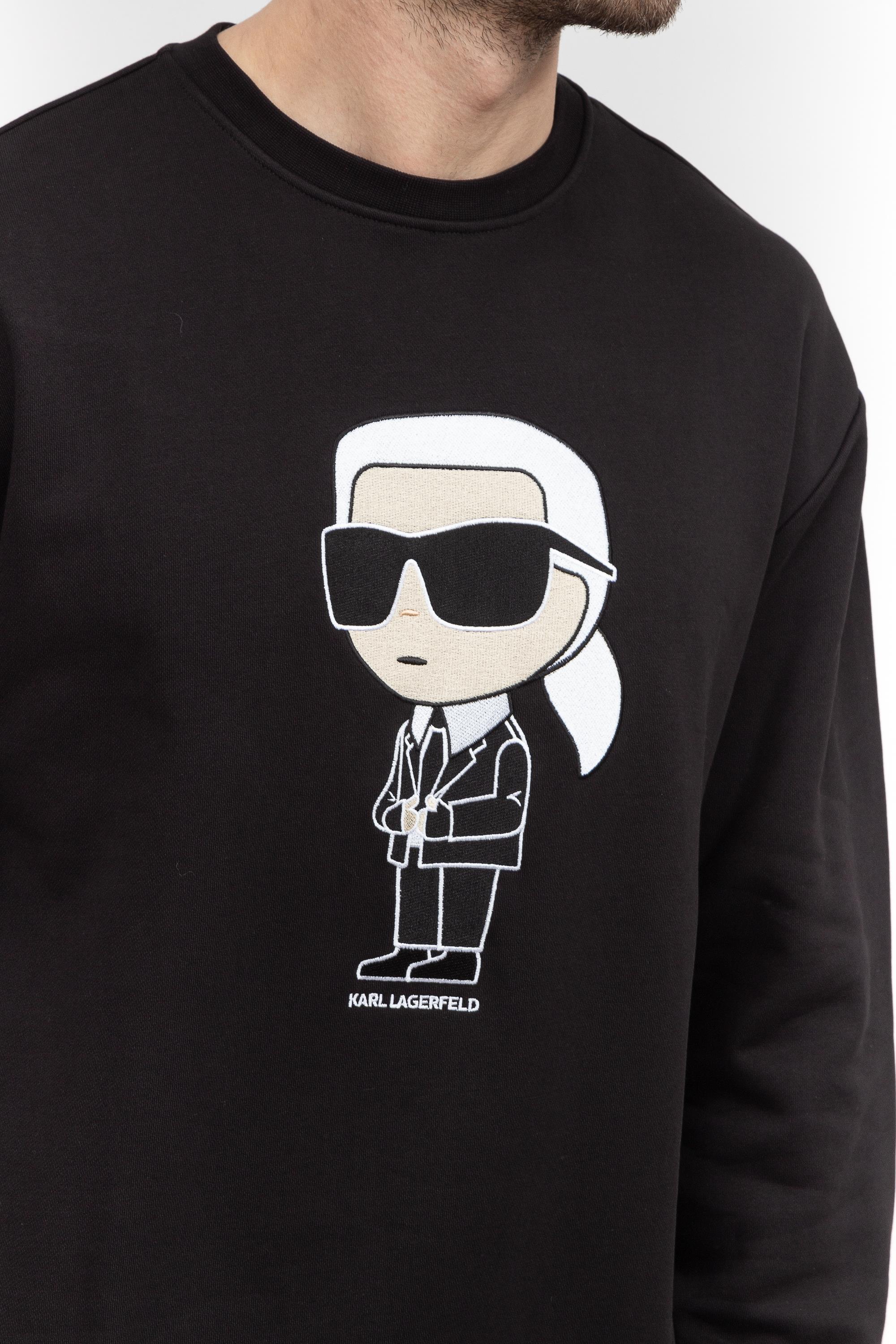 Karl Lagerfeld Ikonik Erkek Bisiklet Yaka Sweatshirt