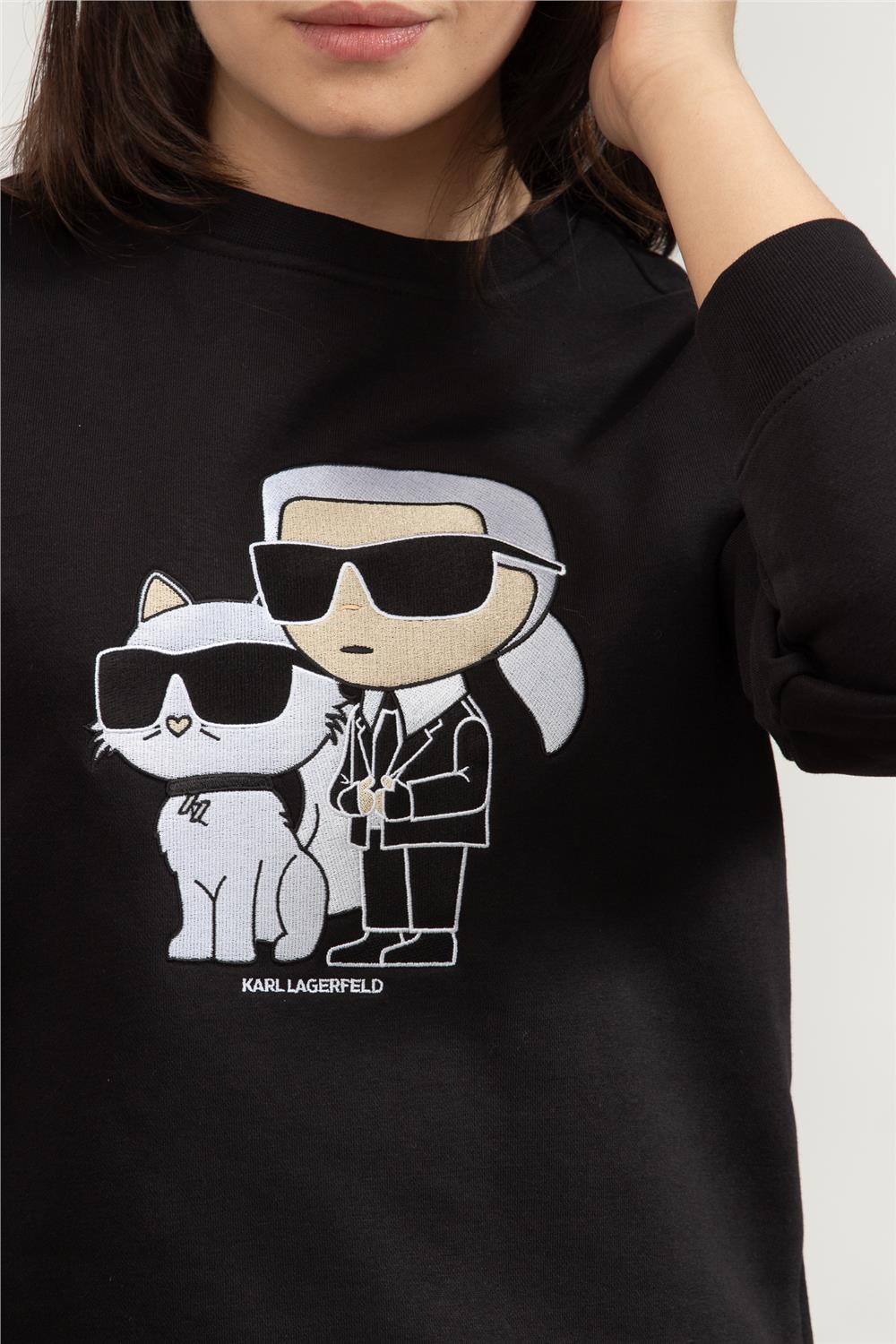 Karl Lagerfeld Ikonik Kadın Bisiklet Yaka Sweatshirt