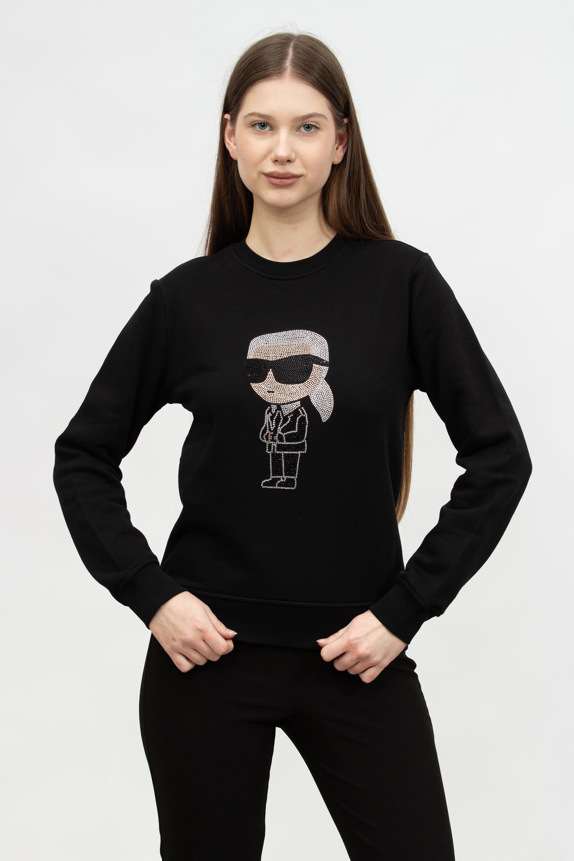 Karl Lagerfeld Ikonik Kadın Bisiklet Yaka Sweatshirt