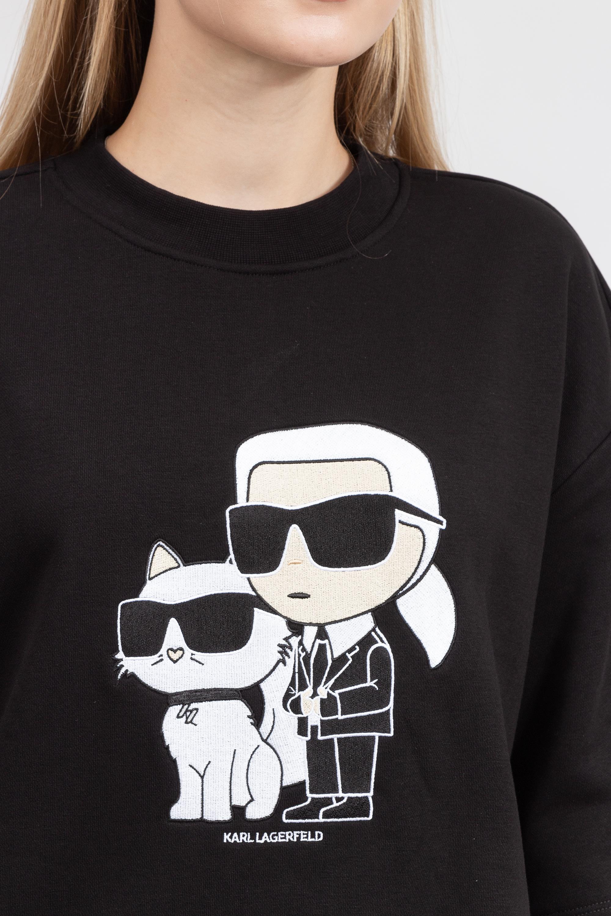 Karl Lagerfeld Ikonik Kadın Bisiklet Yaka Sweatshirt