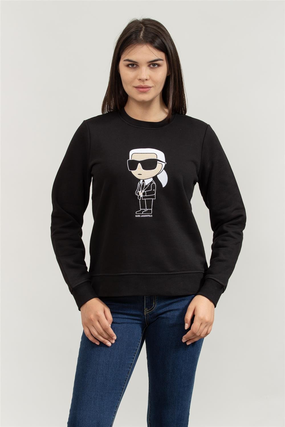 Karl Lagerfeld Ikonik Kadın Bisiklet Yaka Sweatshirt