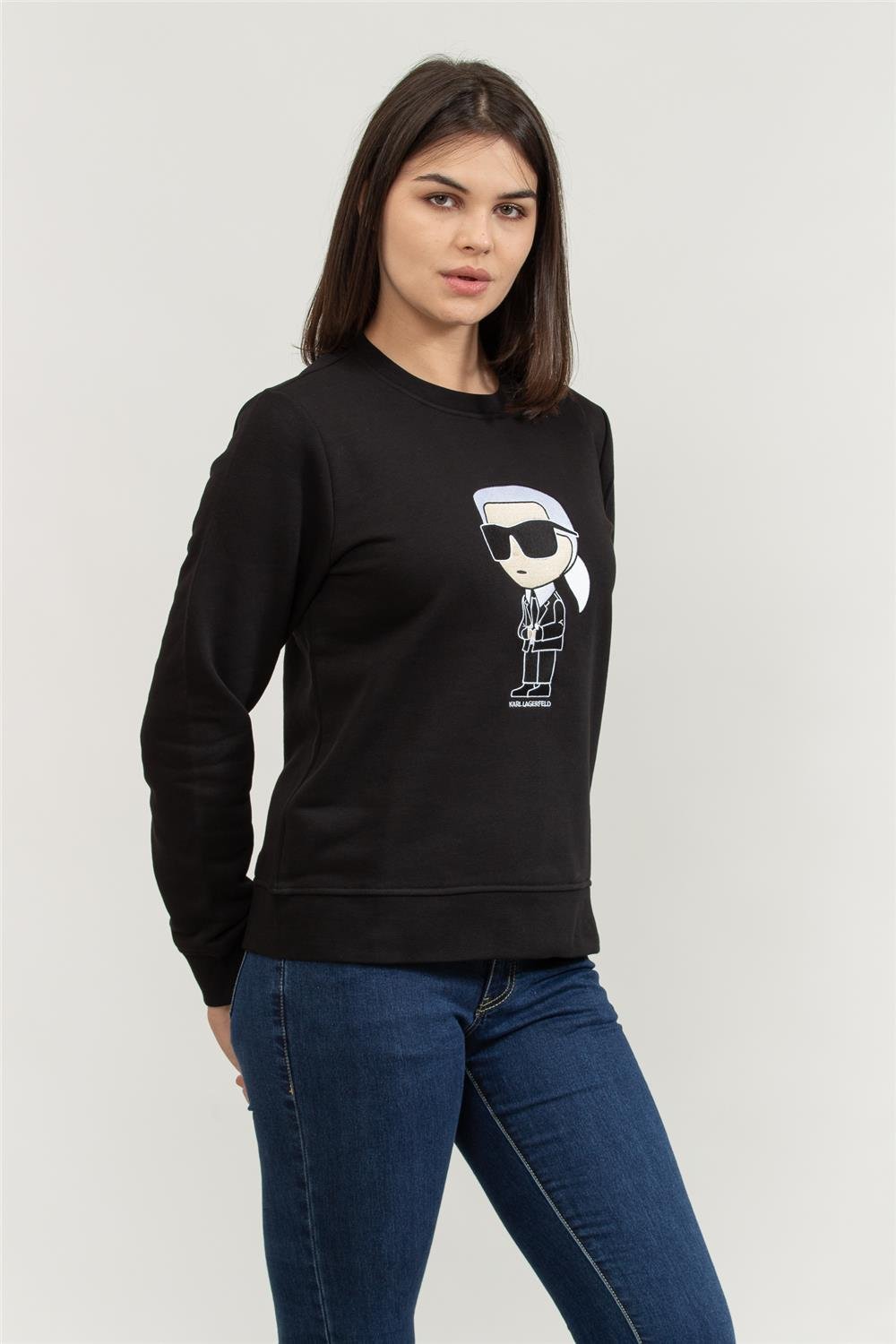 Karl Lagerfeld Ikonik Kadın Bisiklet Yaka Sweatshirt