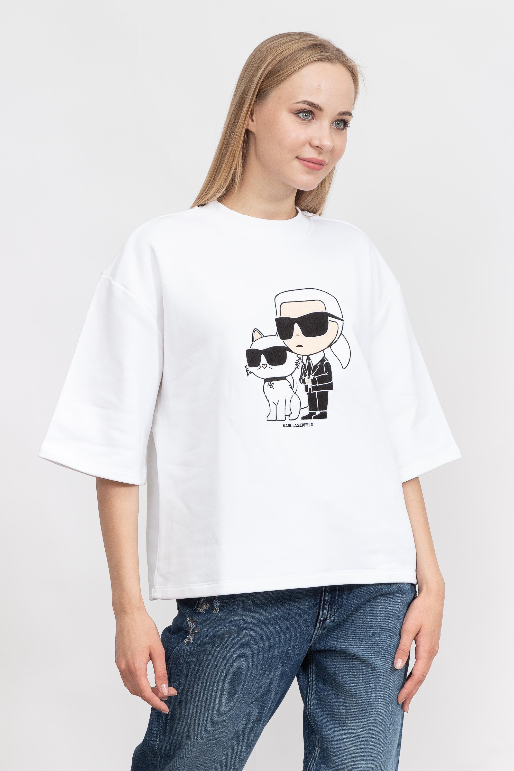 Karl Lagerfeld Ikonik Kadın Bisiklet Yaka Sweatshirt