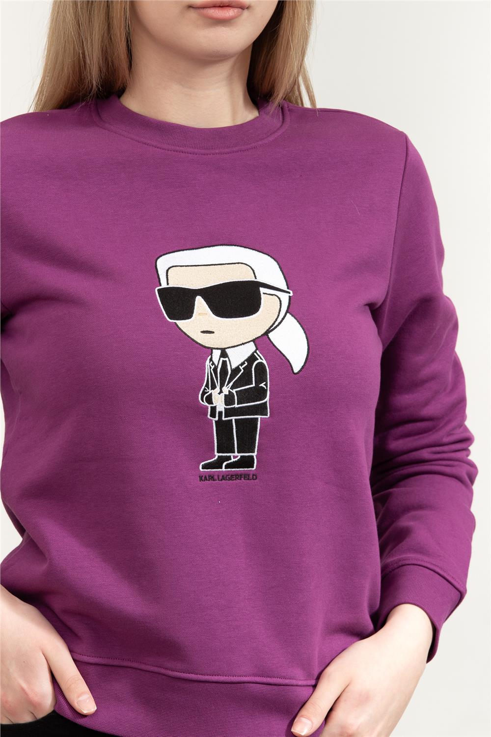 Karl Lagerfeld Ikonik Kadın Bisiklet Yaka Sweatshirt