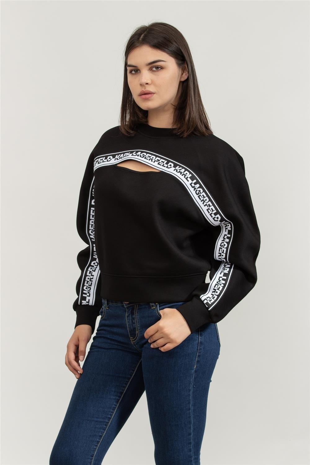 Karl Lagerfeld Kadın Bisiklet Yaka Sweatshirt