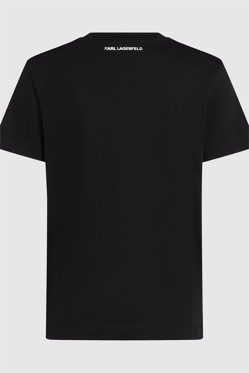 Karl Lagerfeld Kadın Bisiklet Yaka T-Shirt Siyah