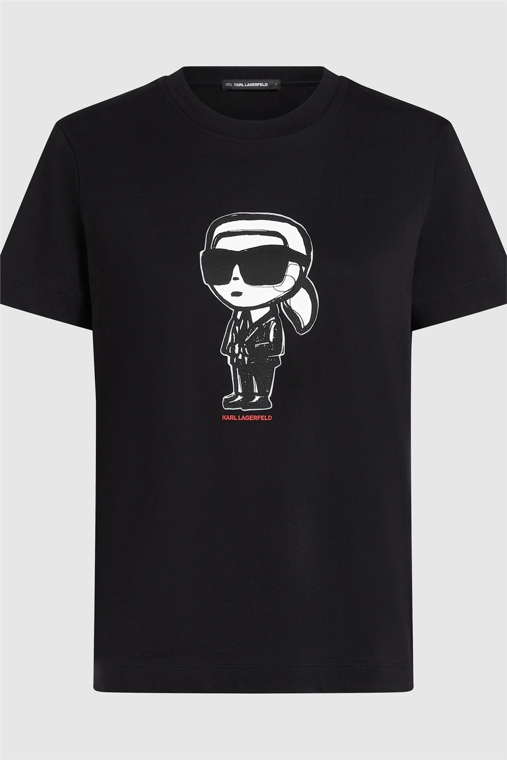 Karl Lagerfeld Kadın Bisiklet Yaka T-Shirt Siyah