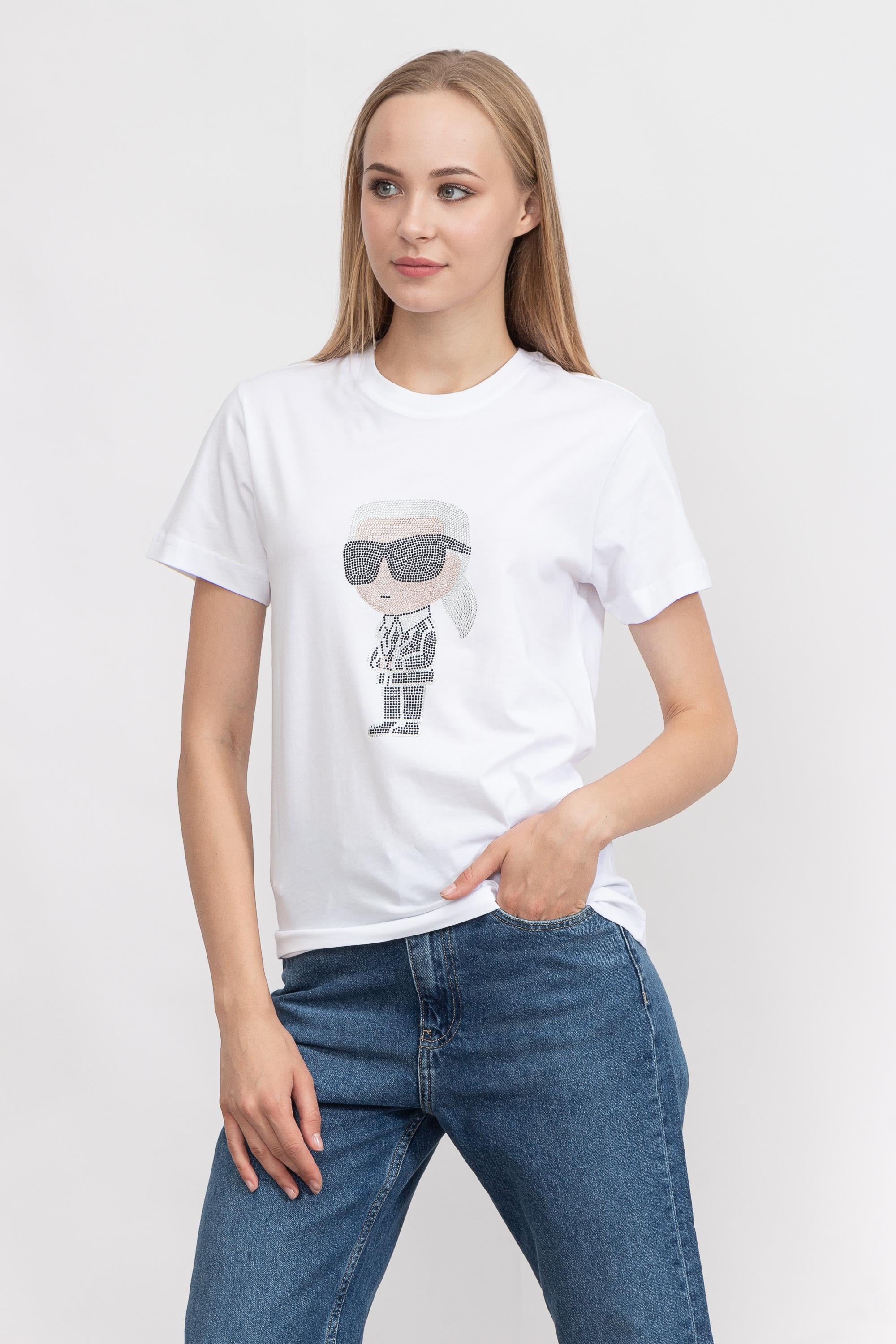 Karl Lagerfeld Kadın Bisiklet Yaka T-Shirt