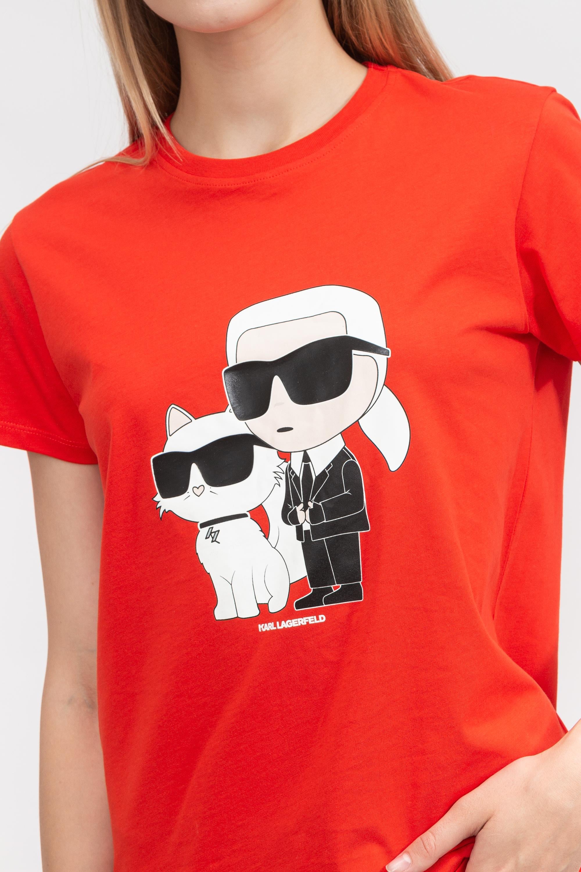 Karl Lagerfeld Kadın Bisiklet Yaka T-Shirt