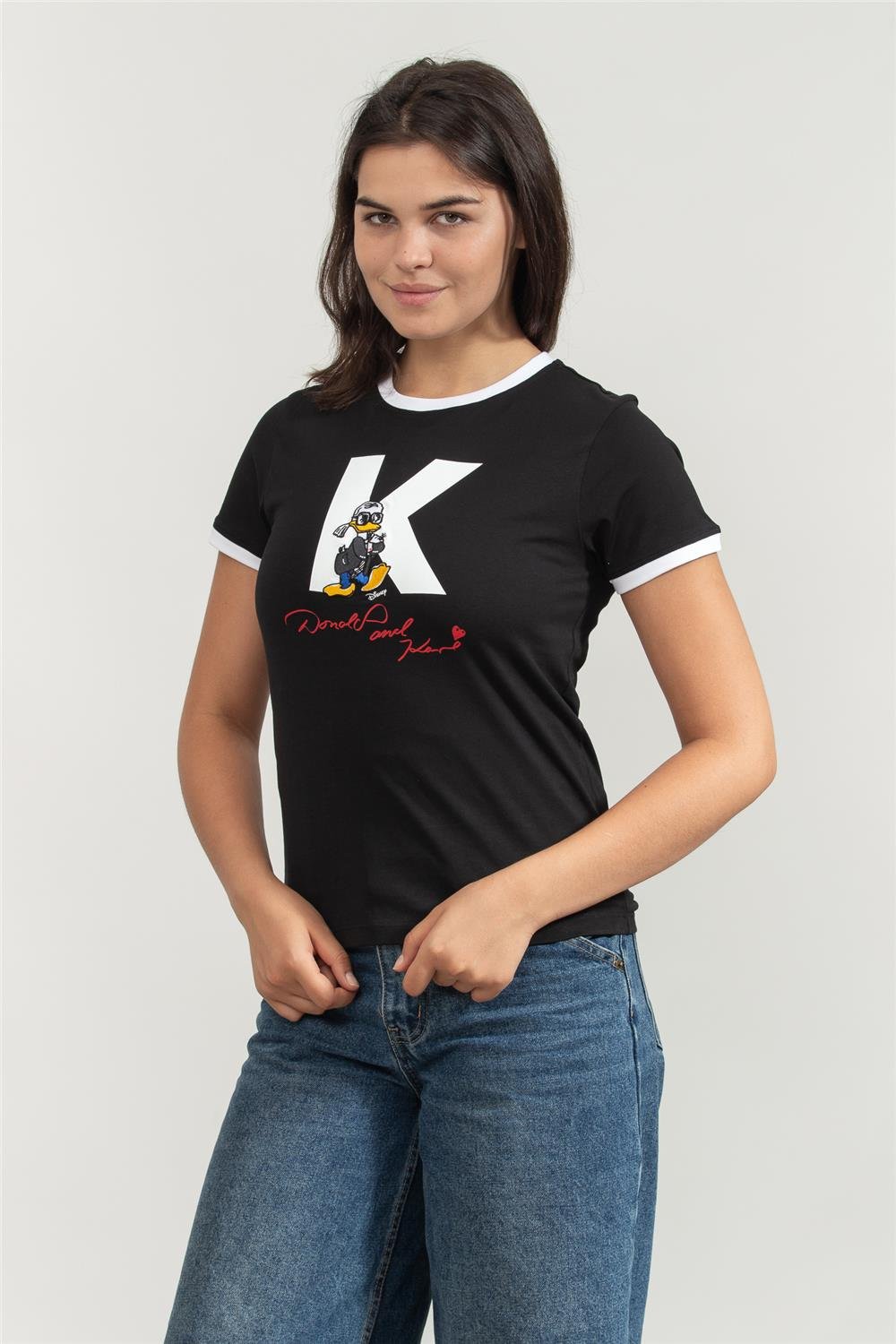 Karl Lagerfeld Kadın Bisiklet Yaka T-Shirt