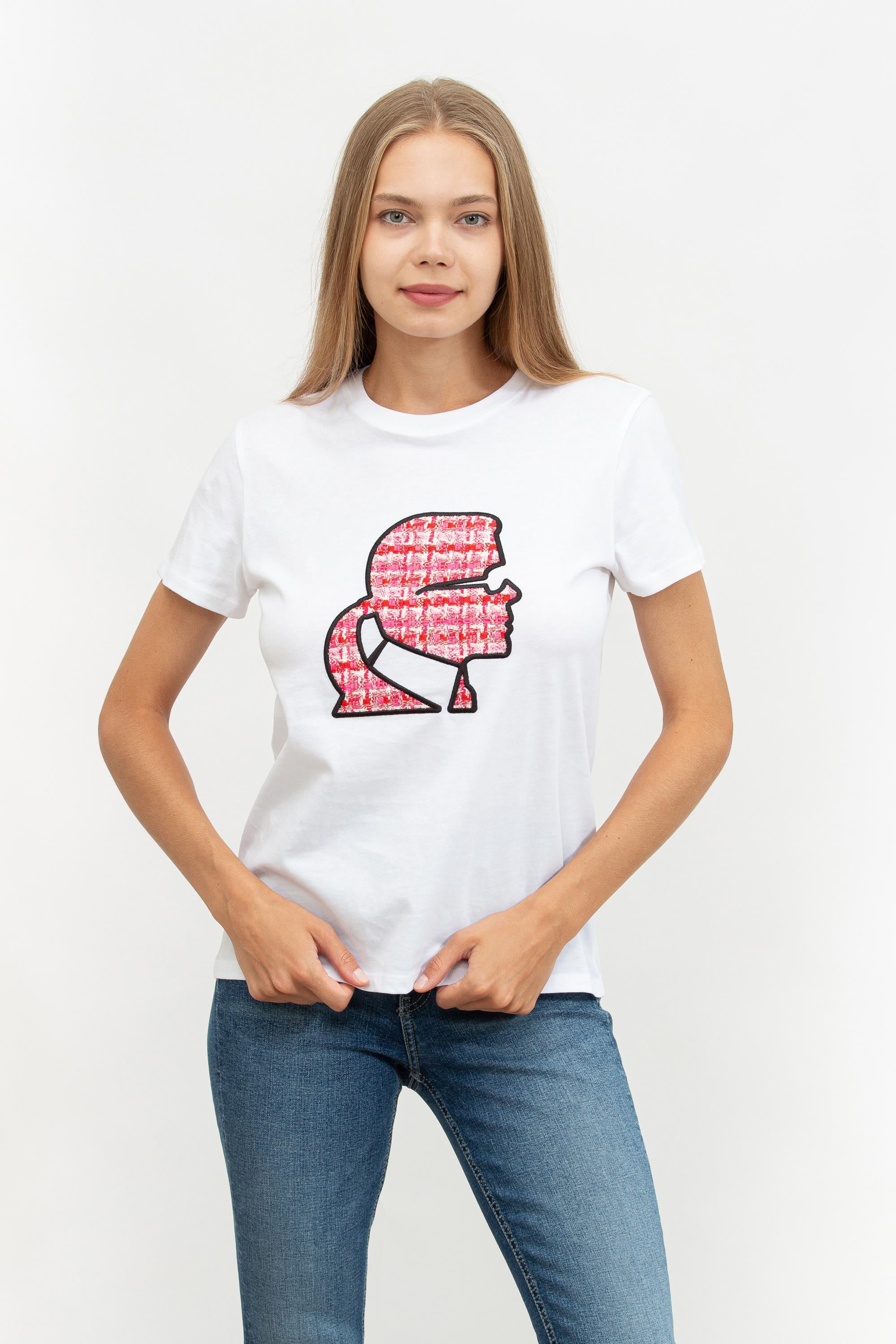 Karl Lagerfeld Kadın Bisiklet Yaka T-Shirt
