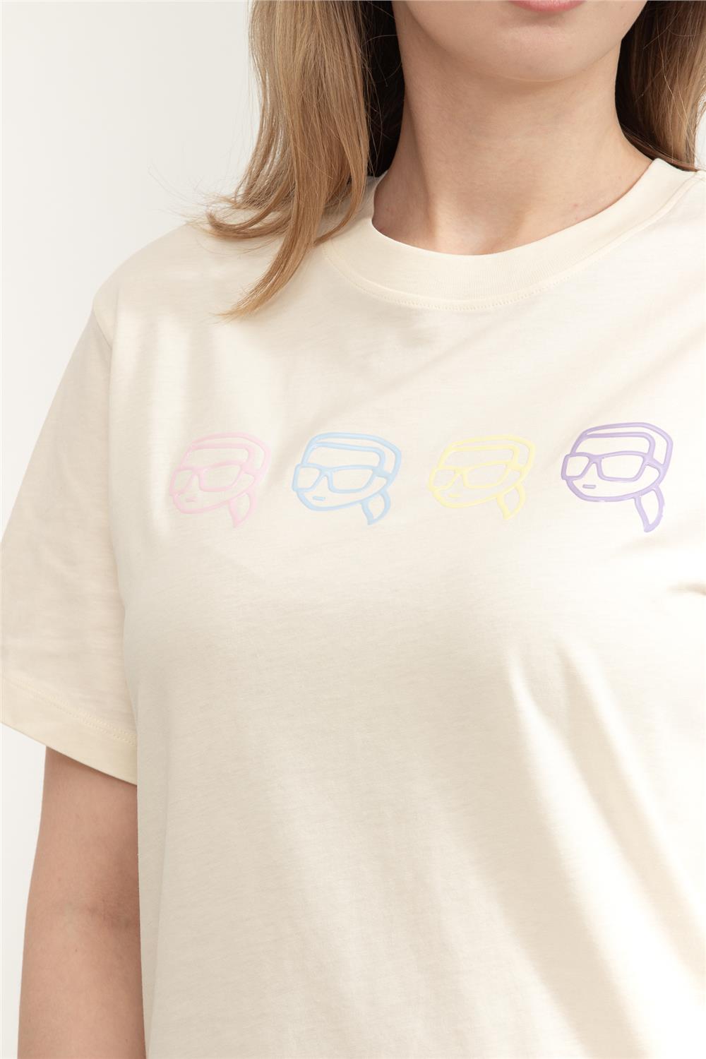 Karl Lagerfeld Kadın Bisiklet Yaka T-Shirt